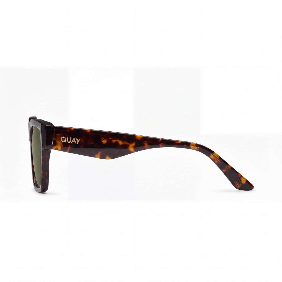 QUAY AUSTRALIA Fast Lane Men's UV Protection Sunglasses, Dark Tortoise Acetate Frame with Green Lenses 52mm, Photo 3