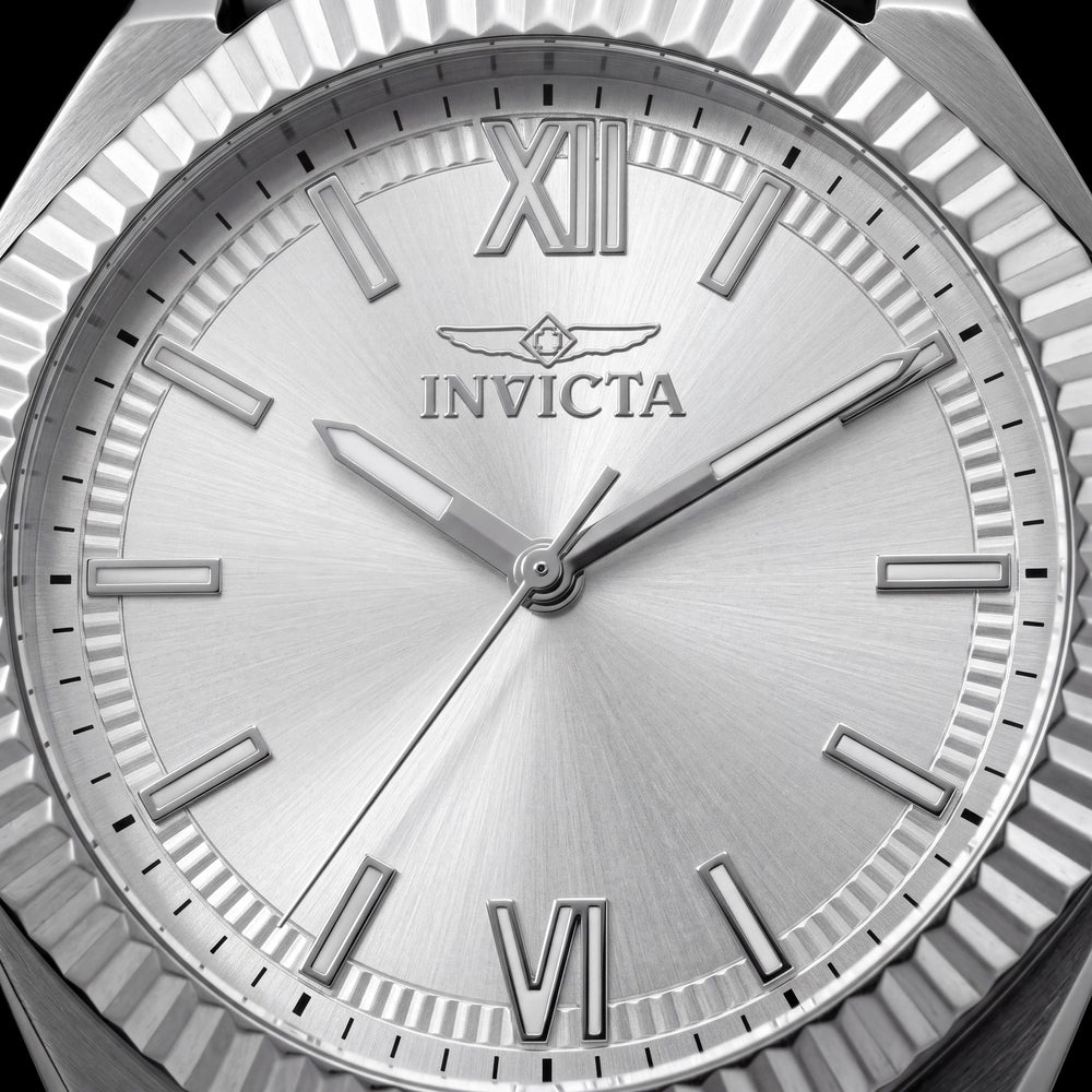 Invicta Speedway 50373 Reloj de cuarzo unisex, caja de acero inoxidable de 42 mm, esfera plateada, pulsera de acero inoxidable