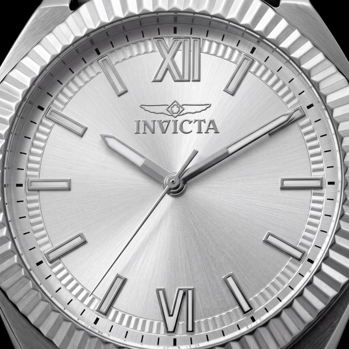Invicta Speedway 50373 Reloj de cuarzo unisex, caja de acero inoxidable de 42 mm, esfera plateada, pulsera de acero inoxidable, Photo 2