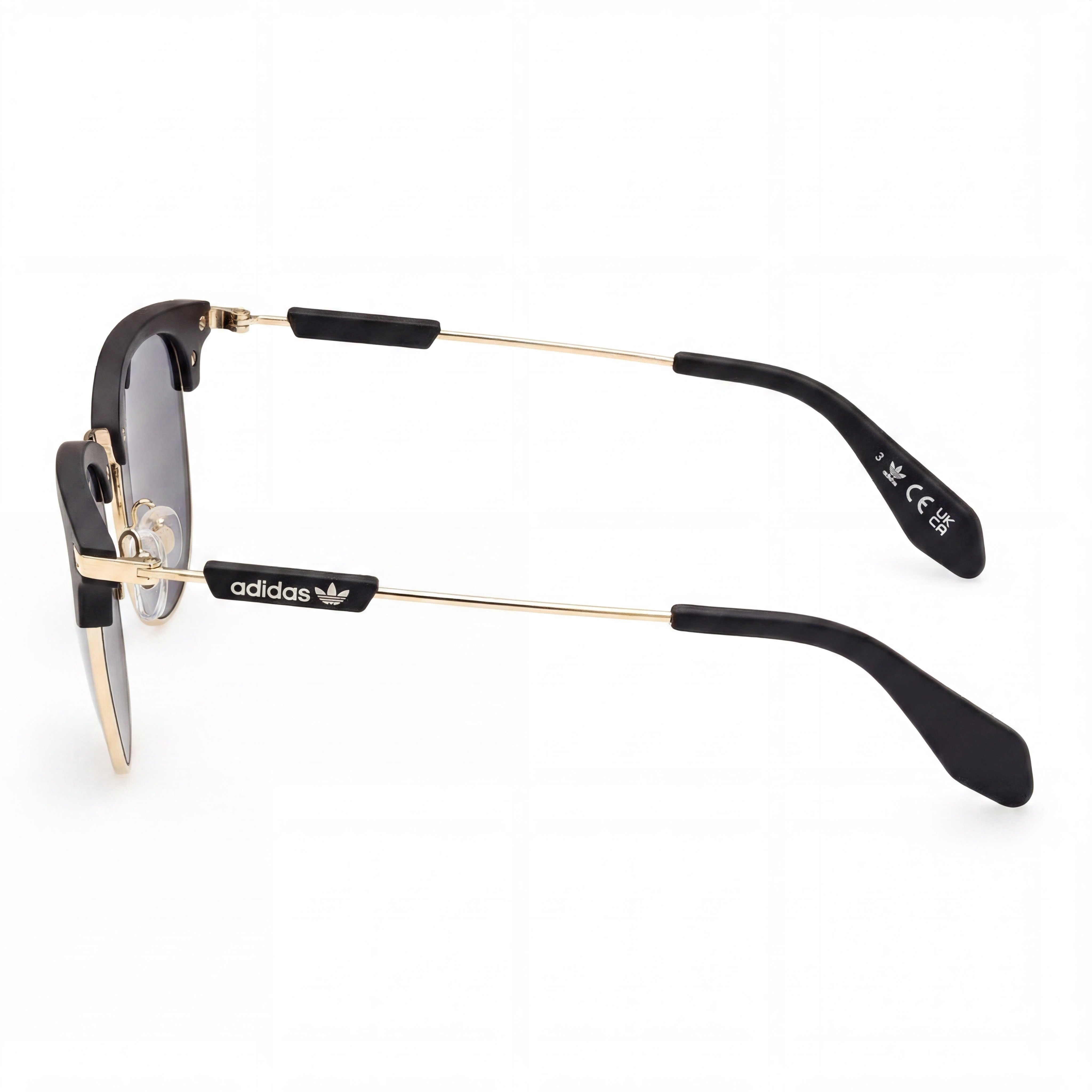 adidas Originals Gafas de Sol Casuales para Hombre Metal Negro Mate Humo Protección UV 53mm, Photo 3