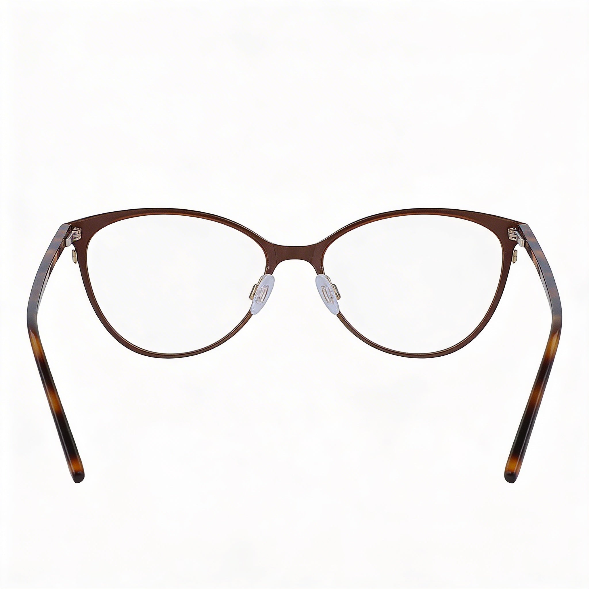 DKNY Dk3001 Women's Eyeglasses with Oval Metal Dark Brown Frame and Clear Lenses 51mm, Photo 3