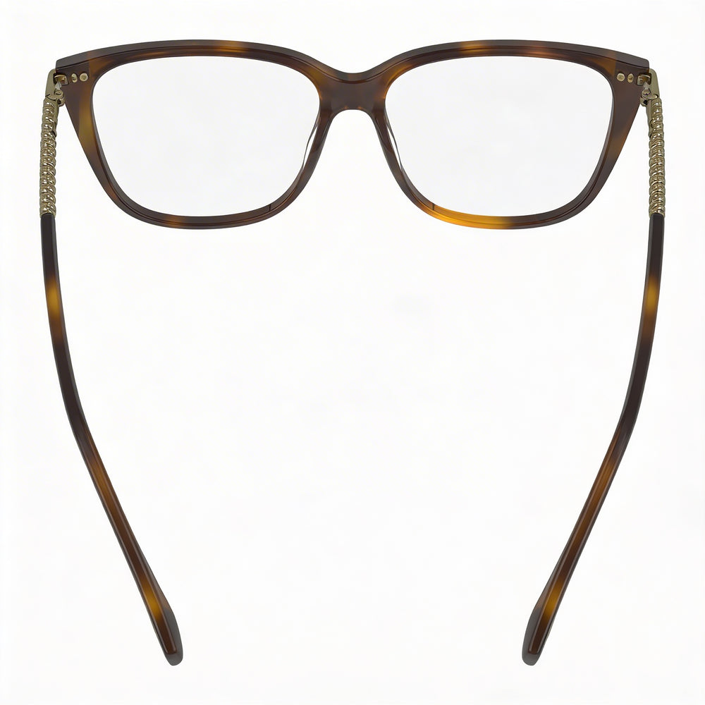 Montura de gafas de acetato moderno Lacoste para mujer en Habana con lentes de no policarbonato Habana de 54 mm