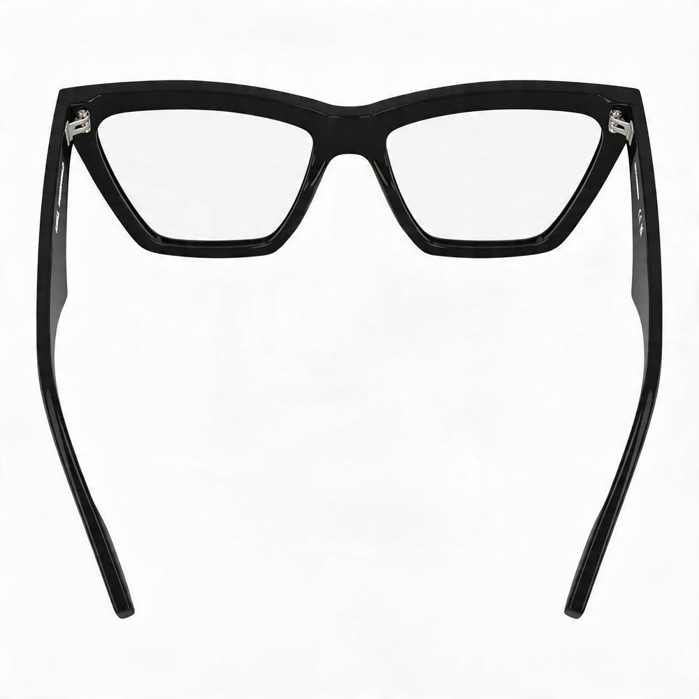 Monturas ópticas de acetato negro para mujer KARL LAGERFELD Kl6195 con lentes de policarbonato - Lente de 54 mm, puente de 17 mm, patilla de 140 mm