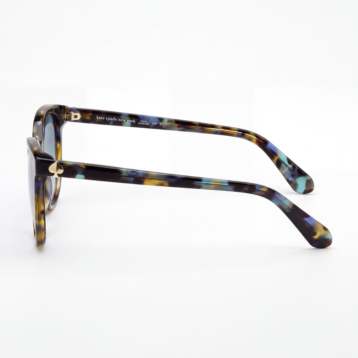 Gafas de sol para mujer kate spade new york MELANIE/S con montura ovalada de acetato en azul degradado, lentes en azul oscuro degradado y protección UV, 52 mm, Photo 3