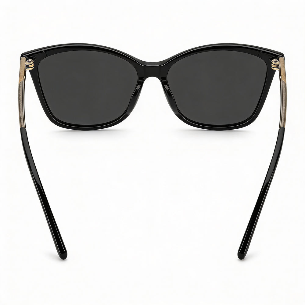 Gafas de sol Jimmy Choo Casual para mujer, de acetato negro, con protección UV, 56 mm