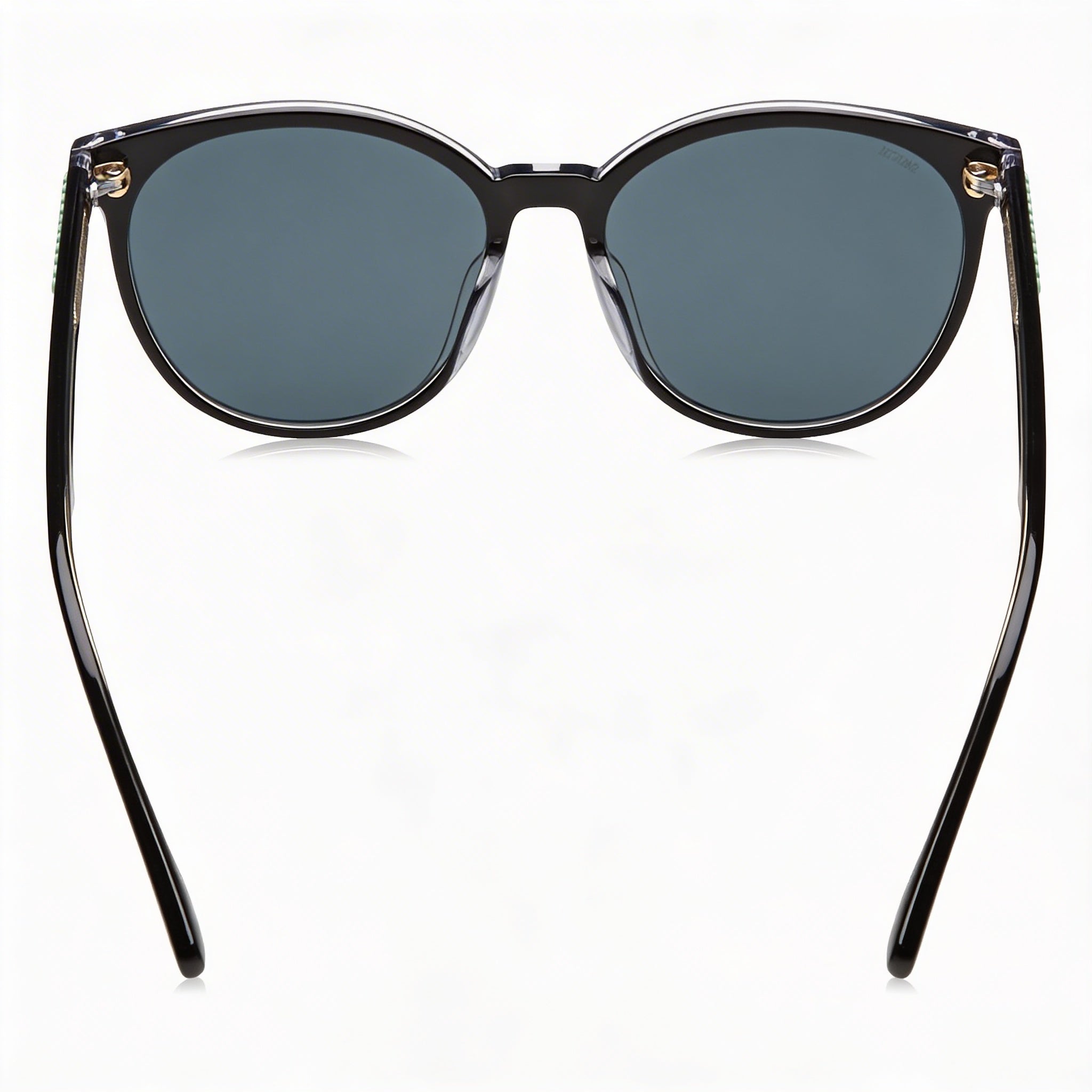 Gafas de sol Moschino Casual para mujer, de acetato negro con cristales, lentes grises y protección UV, 58 mm, Photo 3