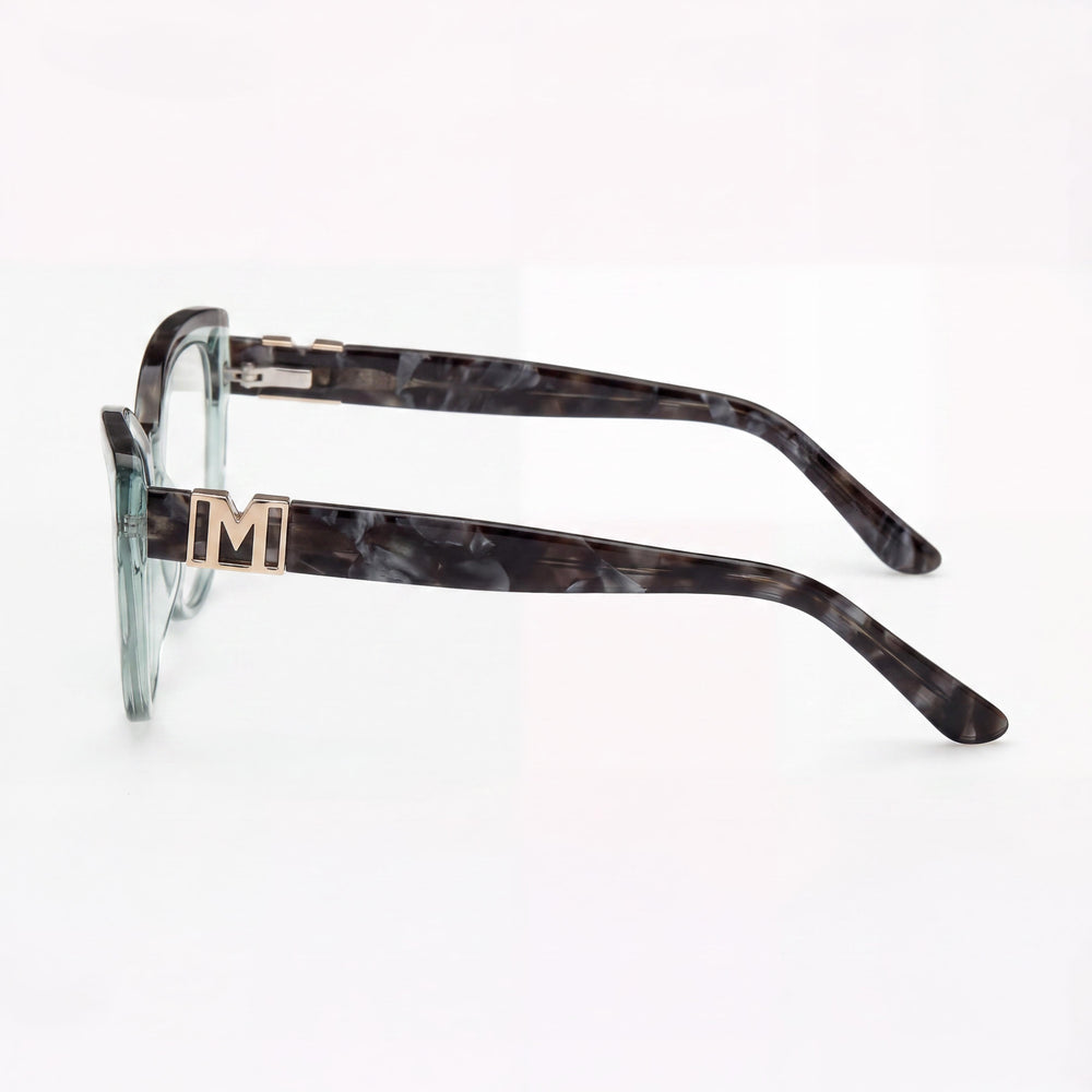 Gafas GUESS by Marciano Gm50031 para hombre, armazón de plástico verde claro, lentes de 54 mm, puente de 18 mm, patillas de 140 mm