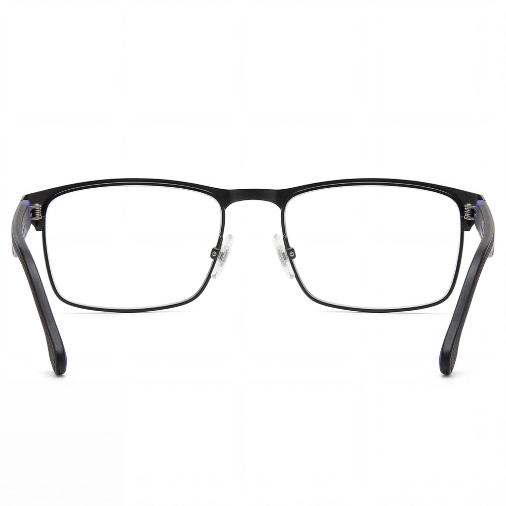 Gafas ópticas unisex Carrera Carrera 8884 con montura de acero aleado en acabado negro azul, talla 55