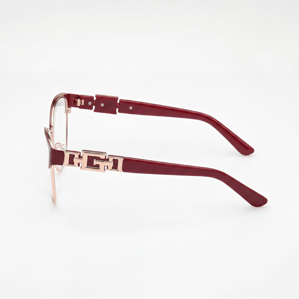 Guess GU2984 Matte Bordeaux Cat Eye Eyeglasses for Women, 54mm