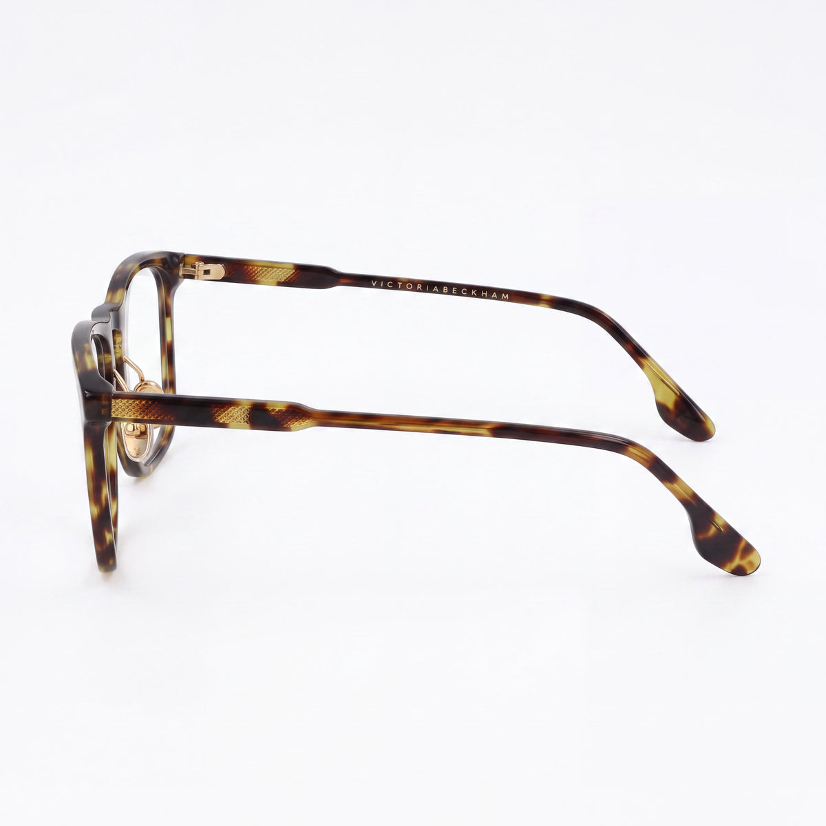 Monturas ópticas Victoria Beckham Vb2601 para mujer de acetato verde tortuga con lentes transparentes personalizables 57 mm, Photo 2