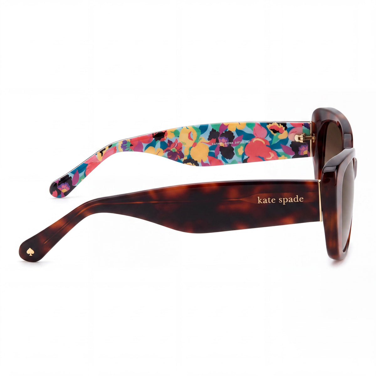 Gafas de sol rectangulares de acetato ligero Fabia/S Havana Brown de 51 mm para mujer de kate spade new york con 100 % protección UV, Photo 3