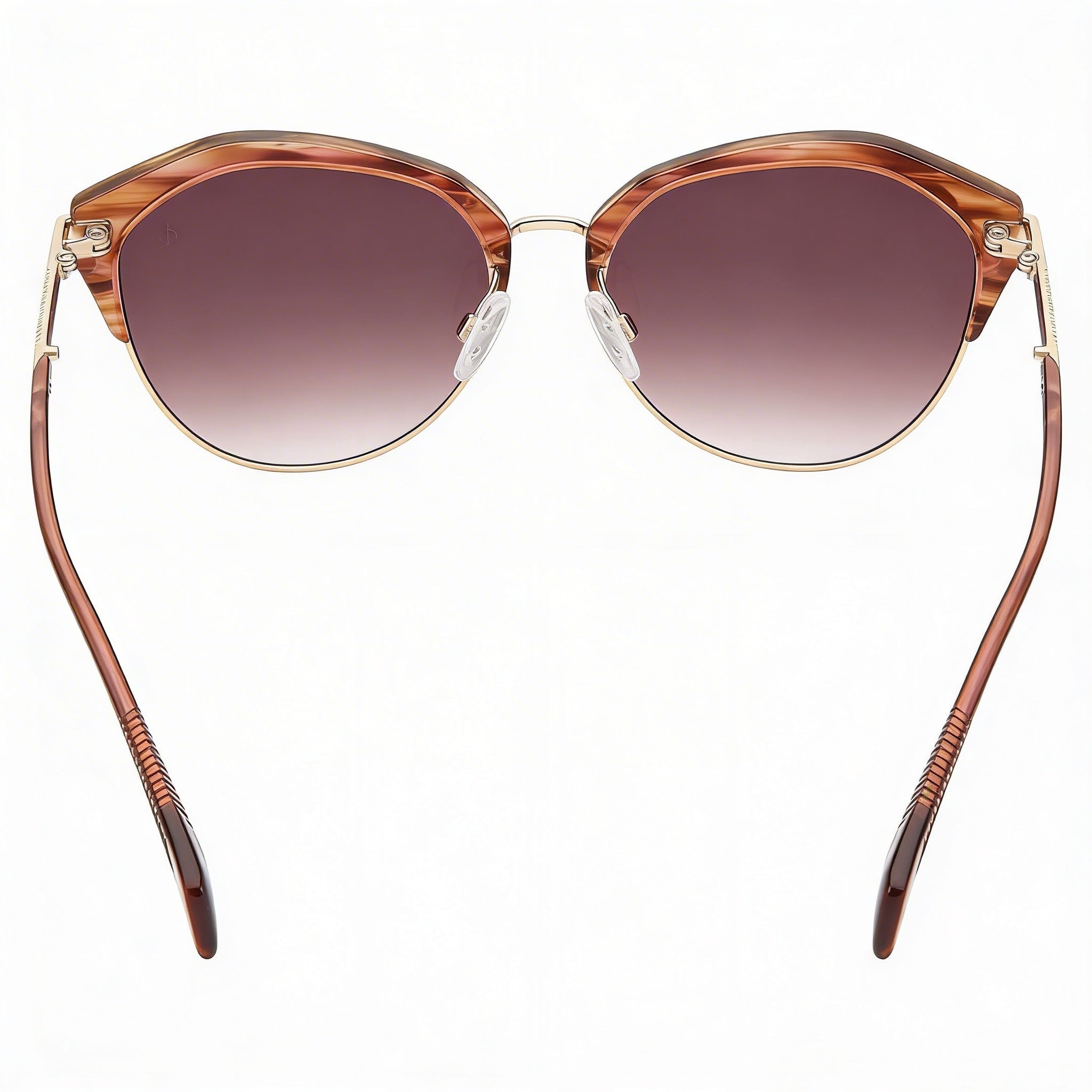 Gafas de sol de acero inoxidable para mujer Modern Heritage de rag & bone, color burdeos, rosa cuerno, 55 mm, con protección UV, Photo 4