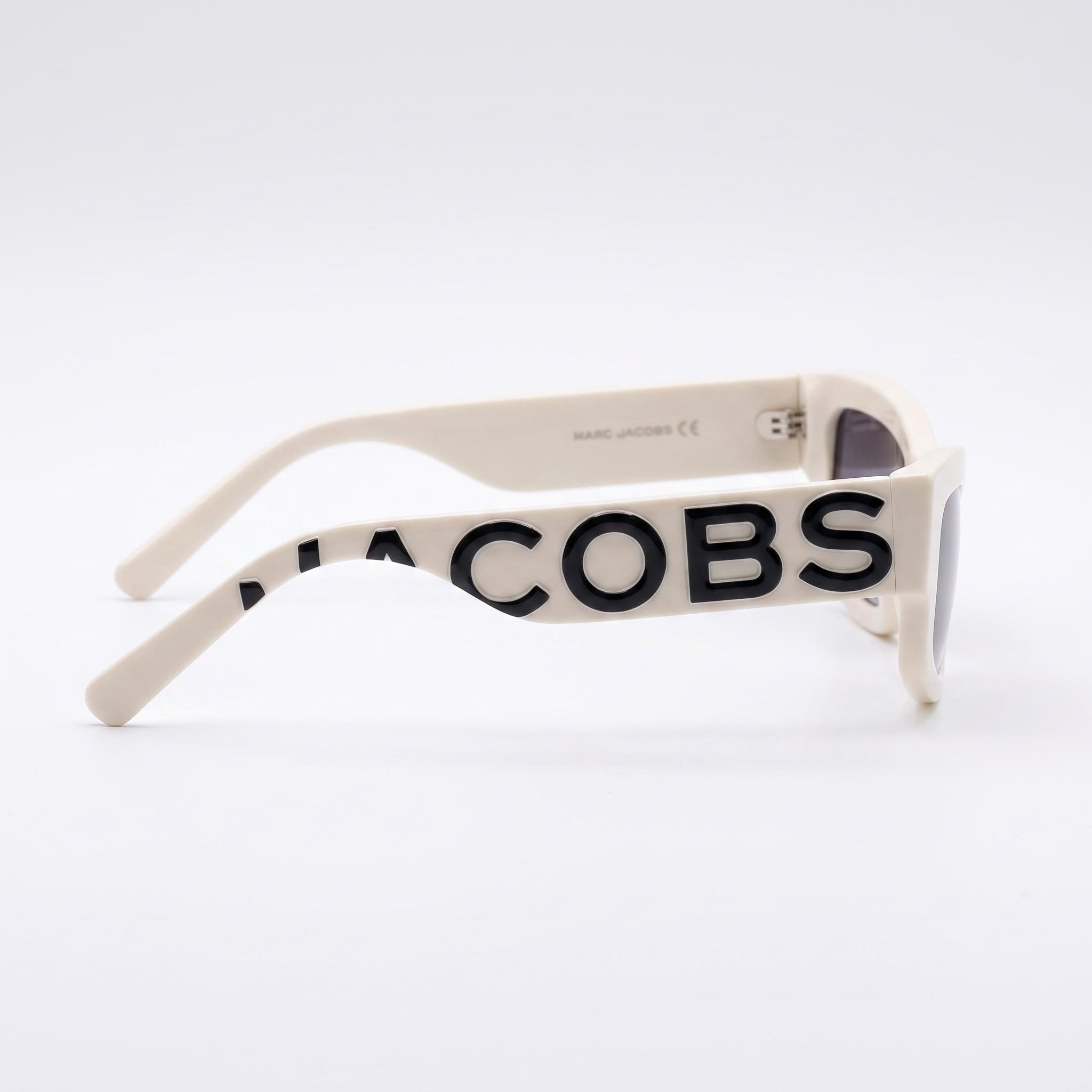 Marc Jacobs Casual Men's Beige Black Polyamide Non-Polarized Polycarbonate Dark Grey Shaded Sunglasses 55-19-145mm, Photo 3