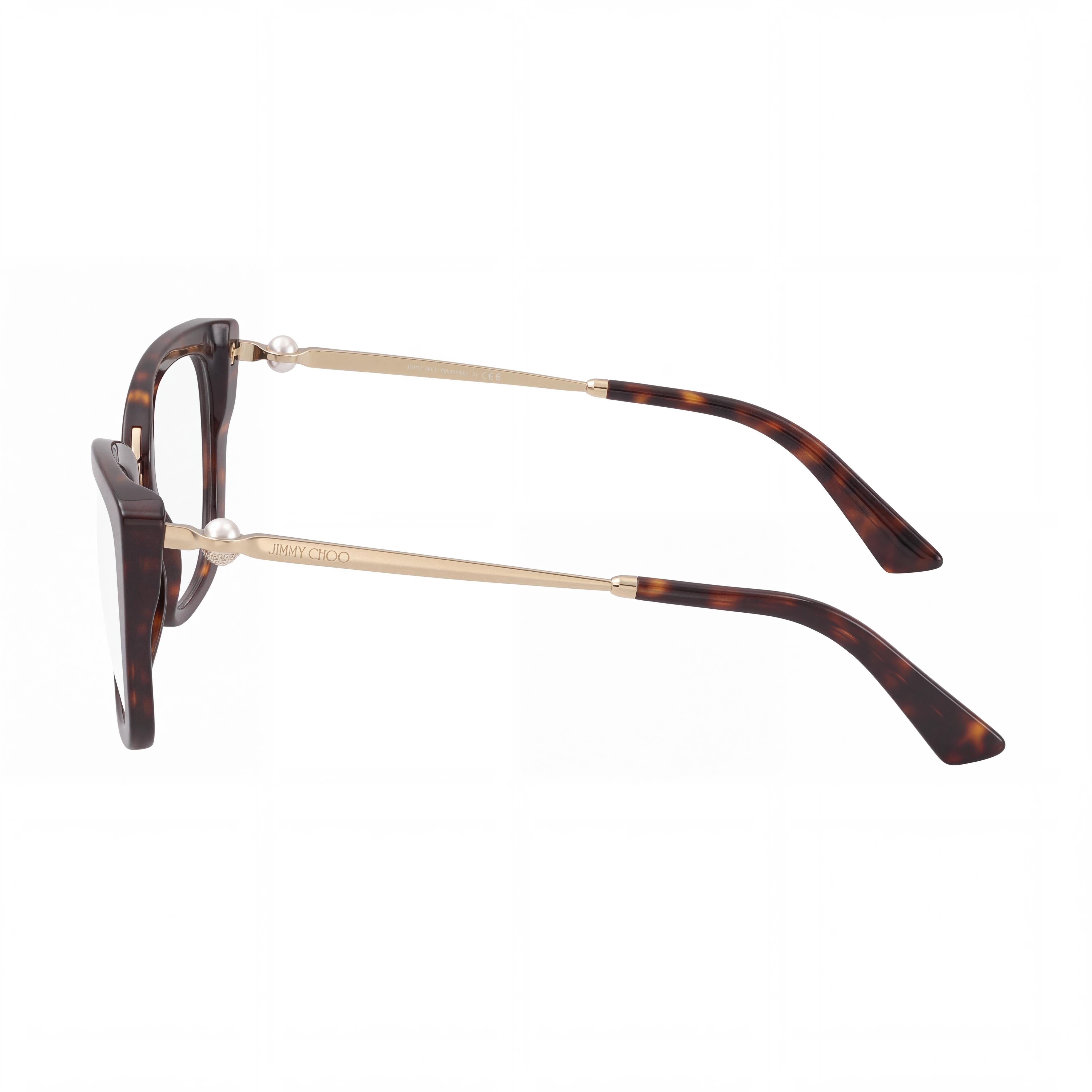 JIMMY CHOO 3034HB Classic Luxury Unisex Optical Frames with Havana Acetate, Designed for Prescription Lenses, 54mm, Photo 2