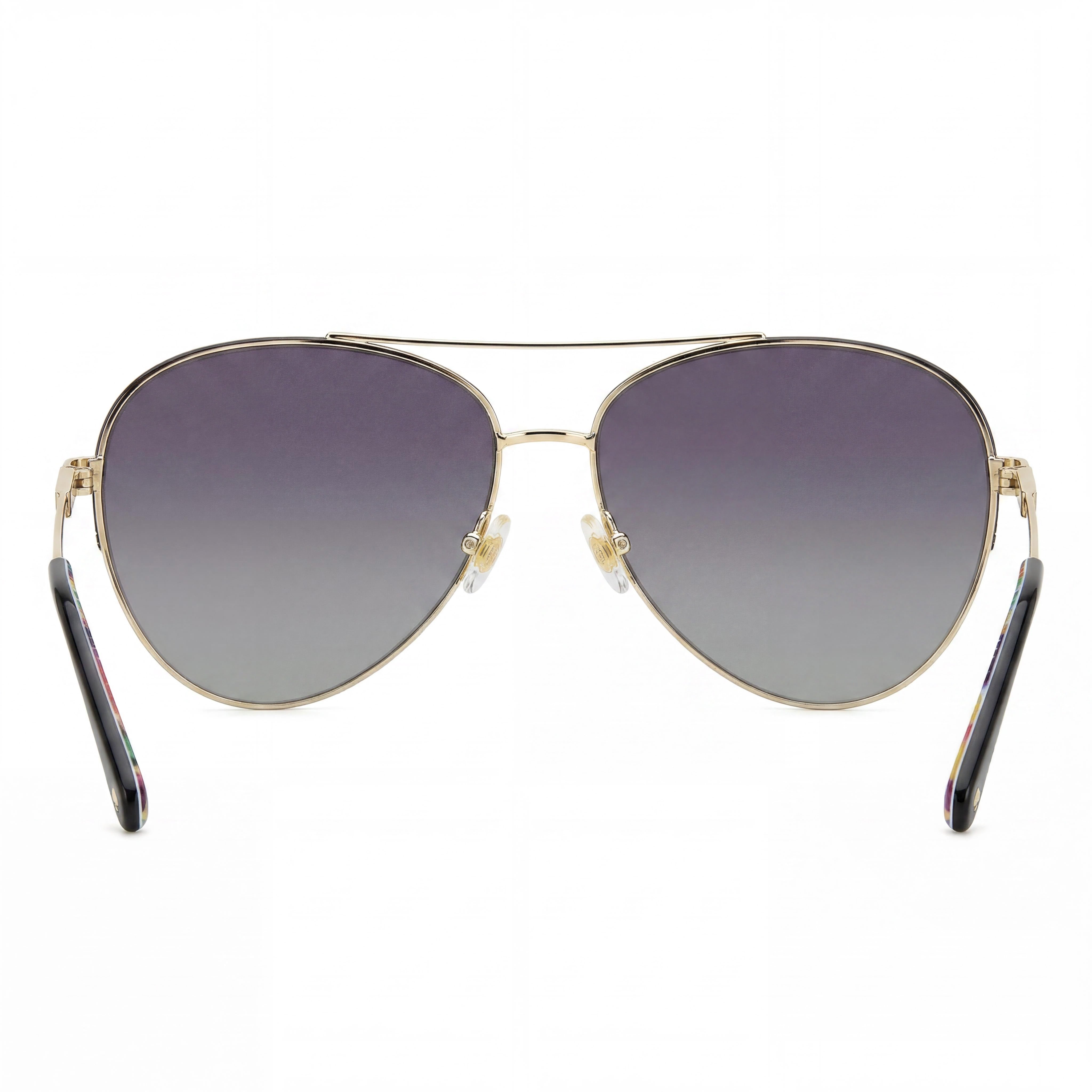 kate spade new york Modern Women's Stainless Steel Gold Black Frame Grey Composite Lens Sunglasses 55mm, Photo 4