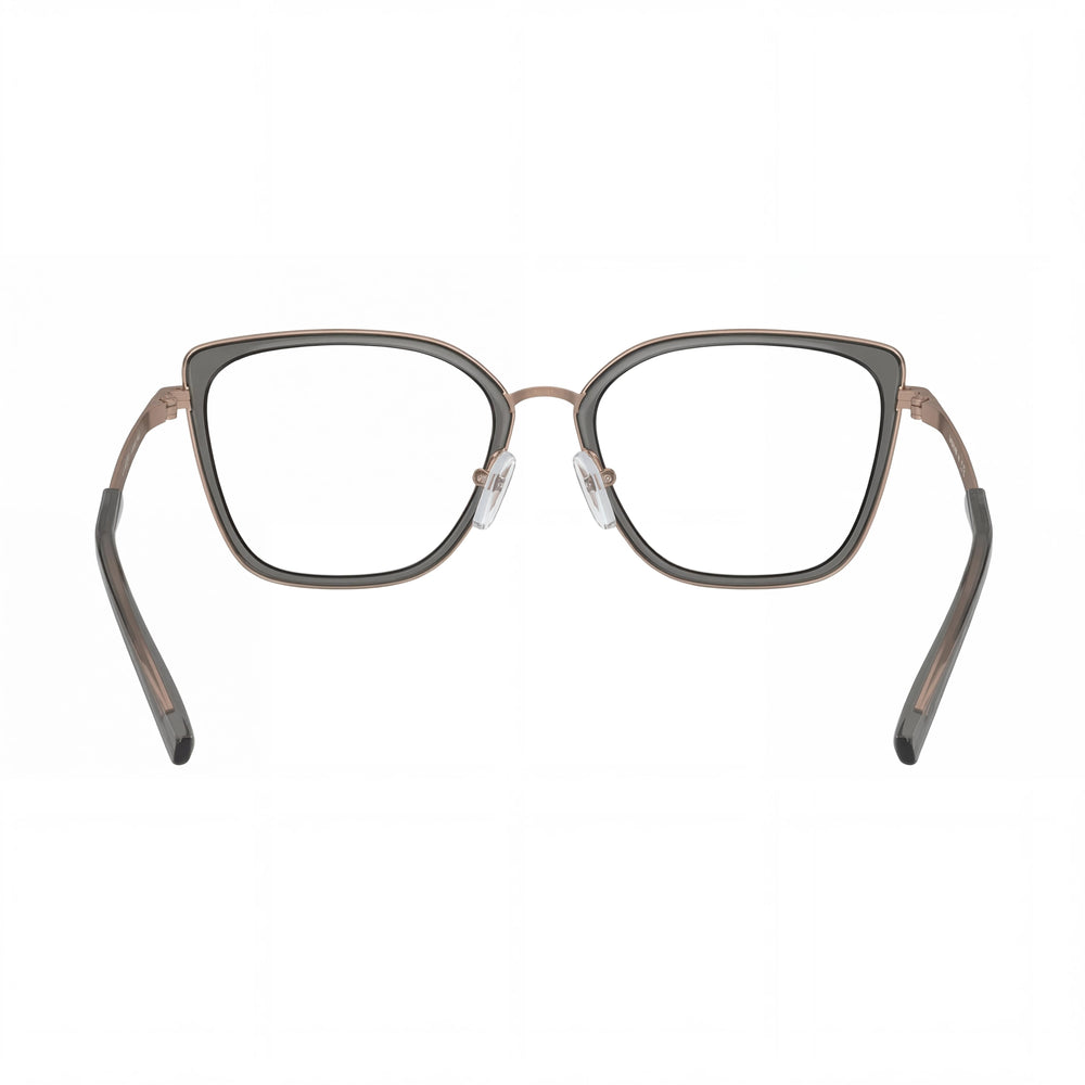 Emporio Armani Ea1152 Women's Cat Eye Metal Prescription Eyeglasses Shiny Rose Gold Grey 50-17-140