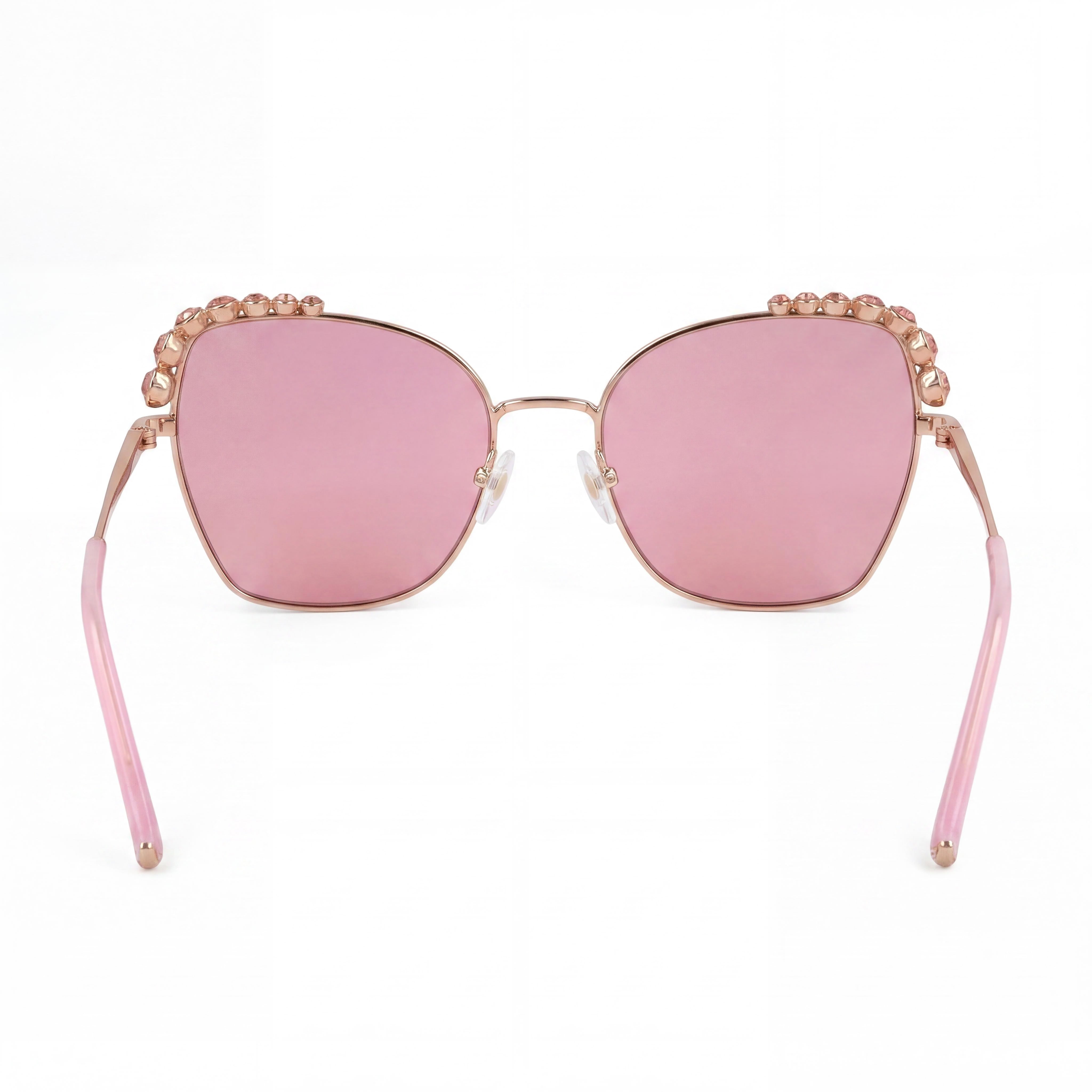 Carolina Herrera Her 0145/S Women's Pink Metal Full Rim Cat Eye UV Protected Sunglasses with Smoke Lenses 59mm, Photo 3