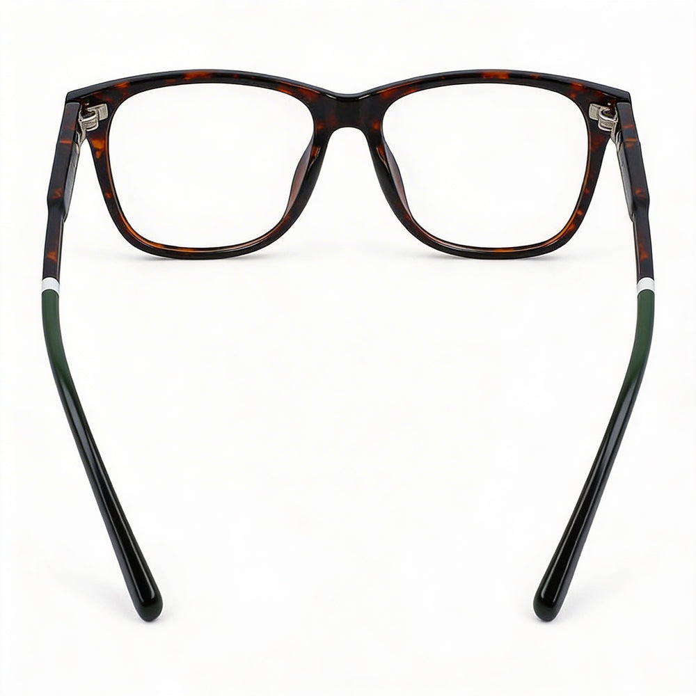 Montura de gafas ópticas de plástico Havana para hombre Lacoste L3635, ancho de lente de 49 mm, puente de 15 mm, patilla de 130 mm
