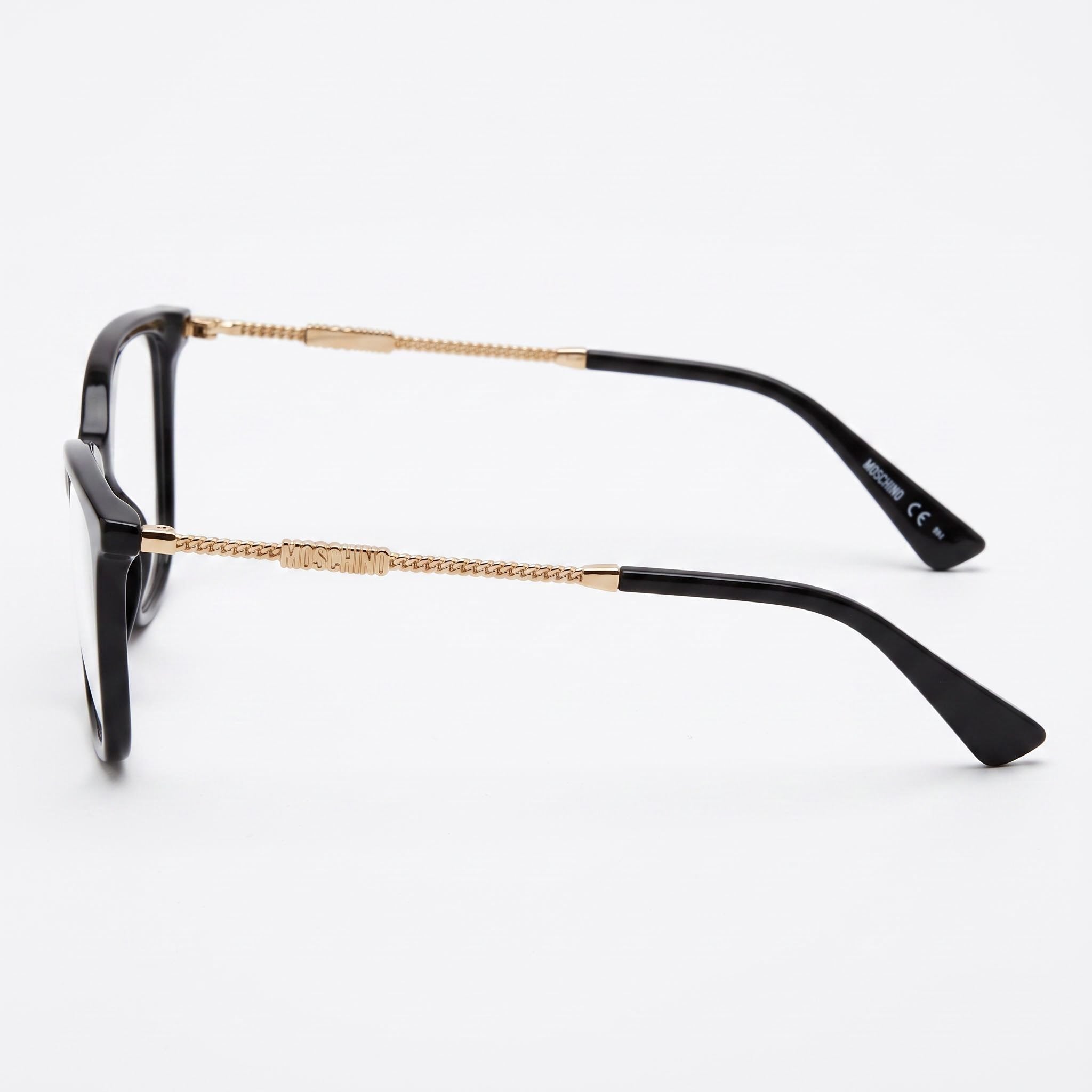 Gafas de sol Moschino Mos616/f de estilo moderno para mujer con montura de acetato negro y lentes de policarbonato de 54 mm de ancho, Photo 2