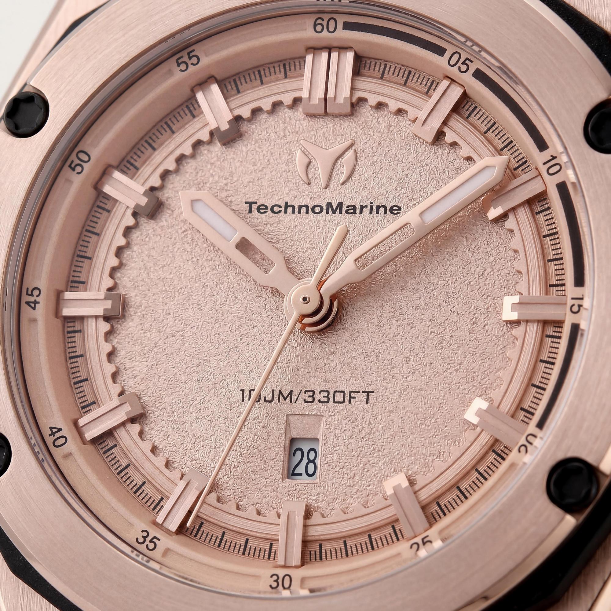 TechnoMarine CORAL - Legacy TM-416048 Women's Quartz Rose Gold Dial Silicone Strap Watch 36mm, Photo 2