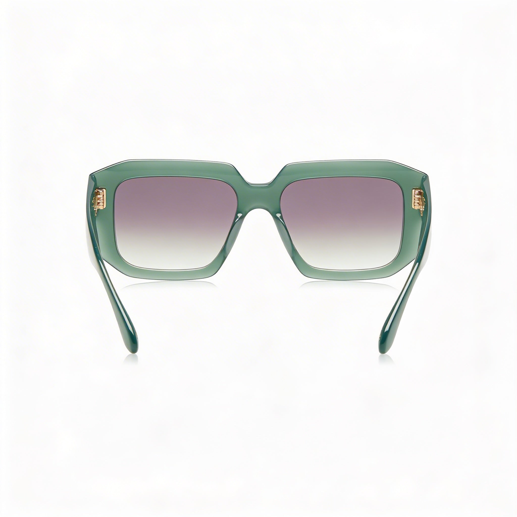 Isabel Marant Classic Women's Green Plastic Rectangular Non-Polarized UV 400 Sunglasses 53mm, Photo 3