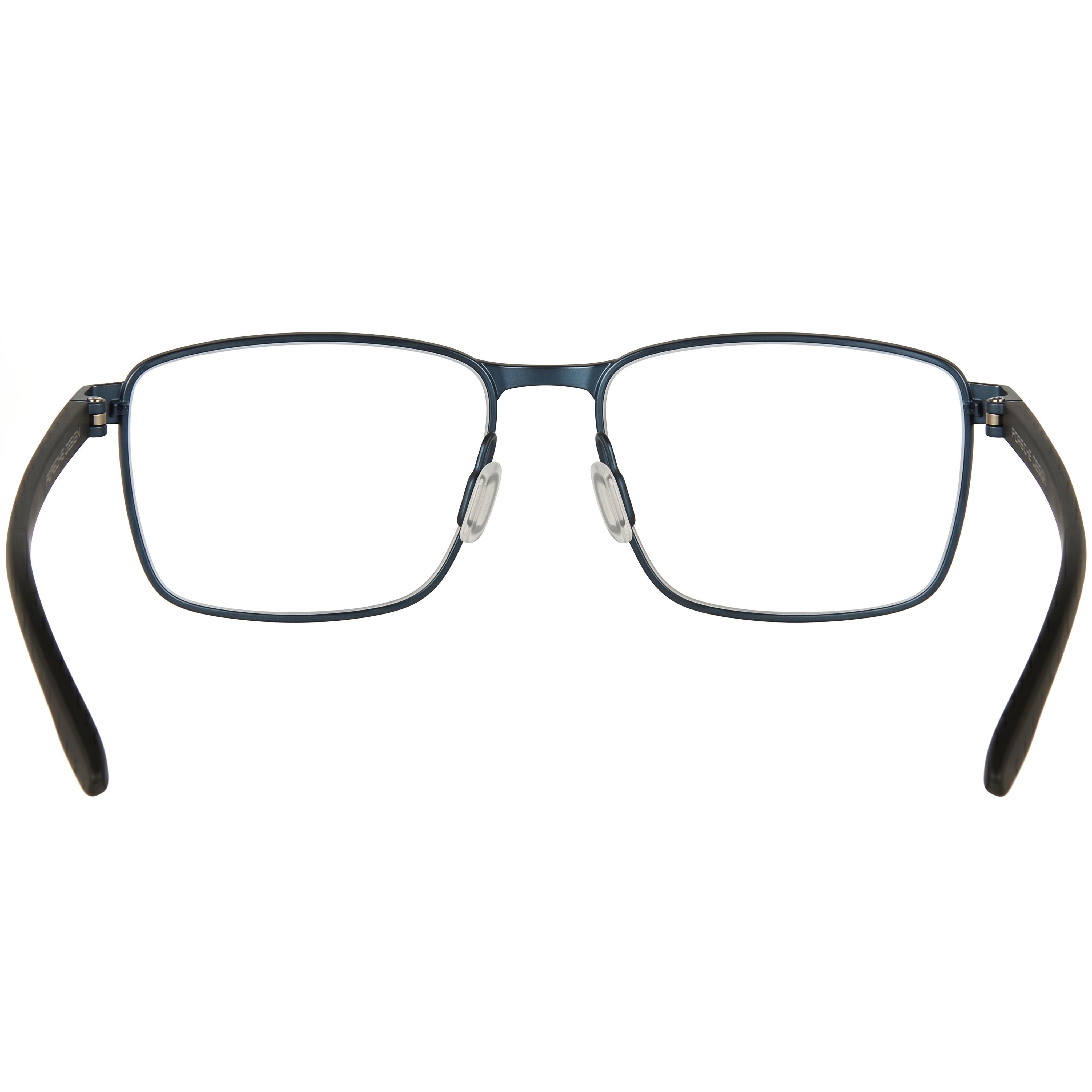 Porsche Design Modern Men’s Blue Acetate Full Rim Rectangle Eyeglasses with Transparent Polycarbonate Lenses 55-16-140mm, Photo 3