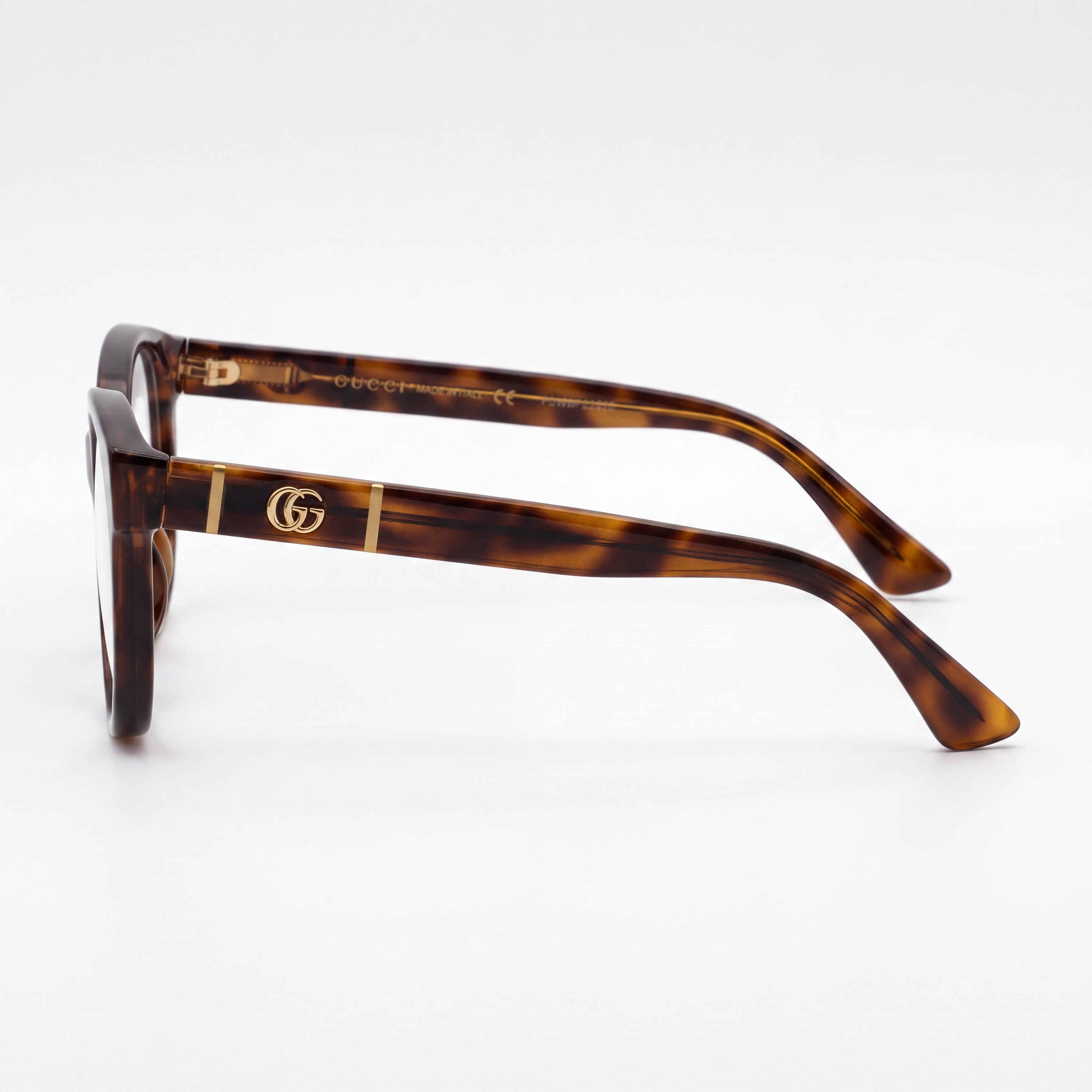 Gucci Women's GG0633O 002 Havana Plastic Cat Eye Frame Eyeglasses (Lens 54mm, Bridge 16mm, Temple 145mm), Photo 2
