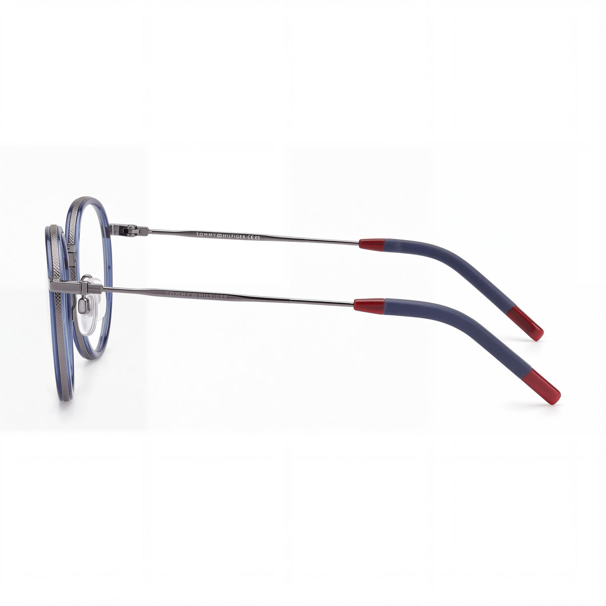 Tommy Hilfiger Men's 1815 Classic Blue Metal Glasses with 49mm Lens Width, 24mm Bridge, and 150mm Temples, Photo 3