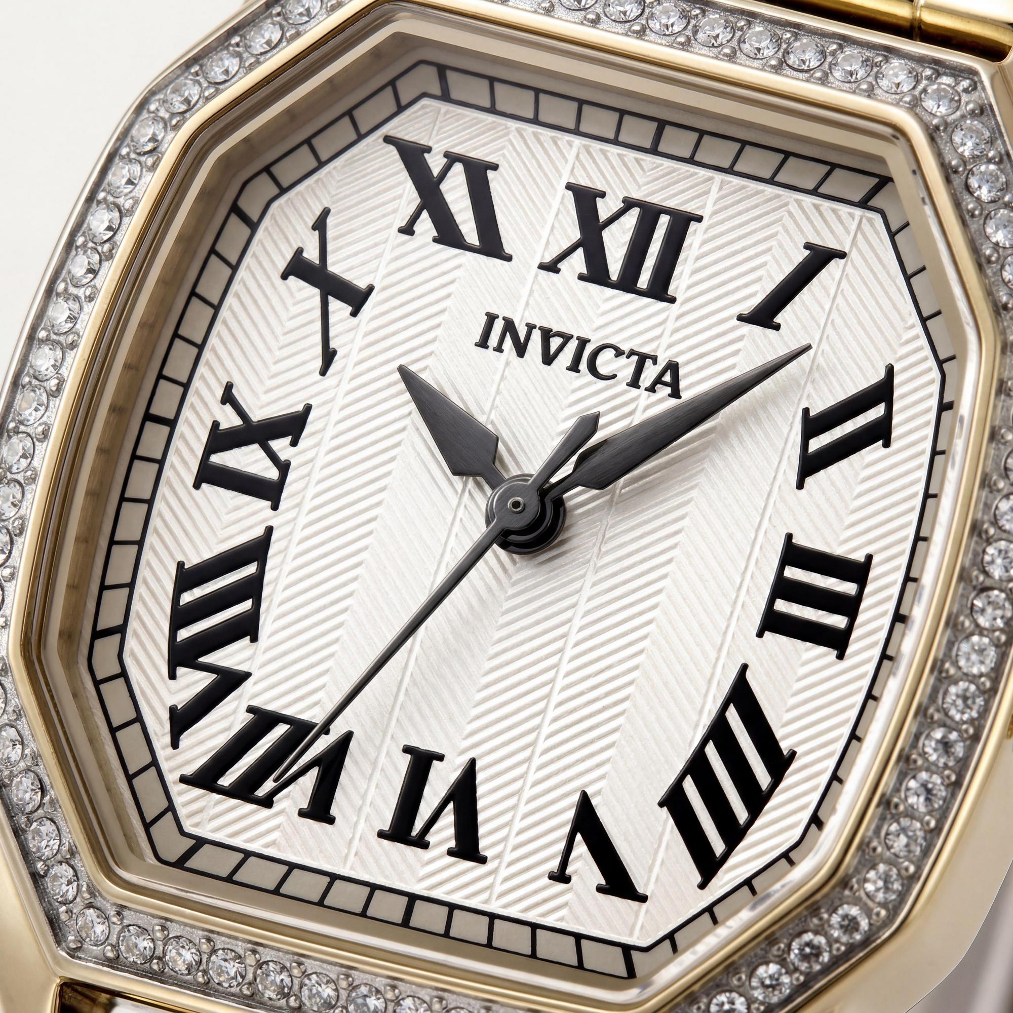 Reloj Invicta Wildflower 49000 para mujer, de acero inoxidable, esfera plateada, pulsera de cuarzo, 27 mm, Photo 2