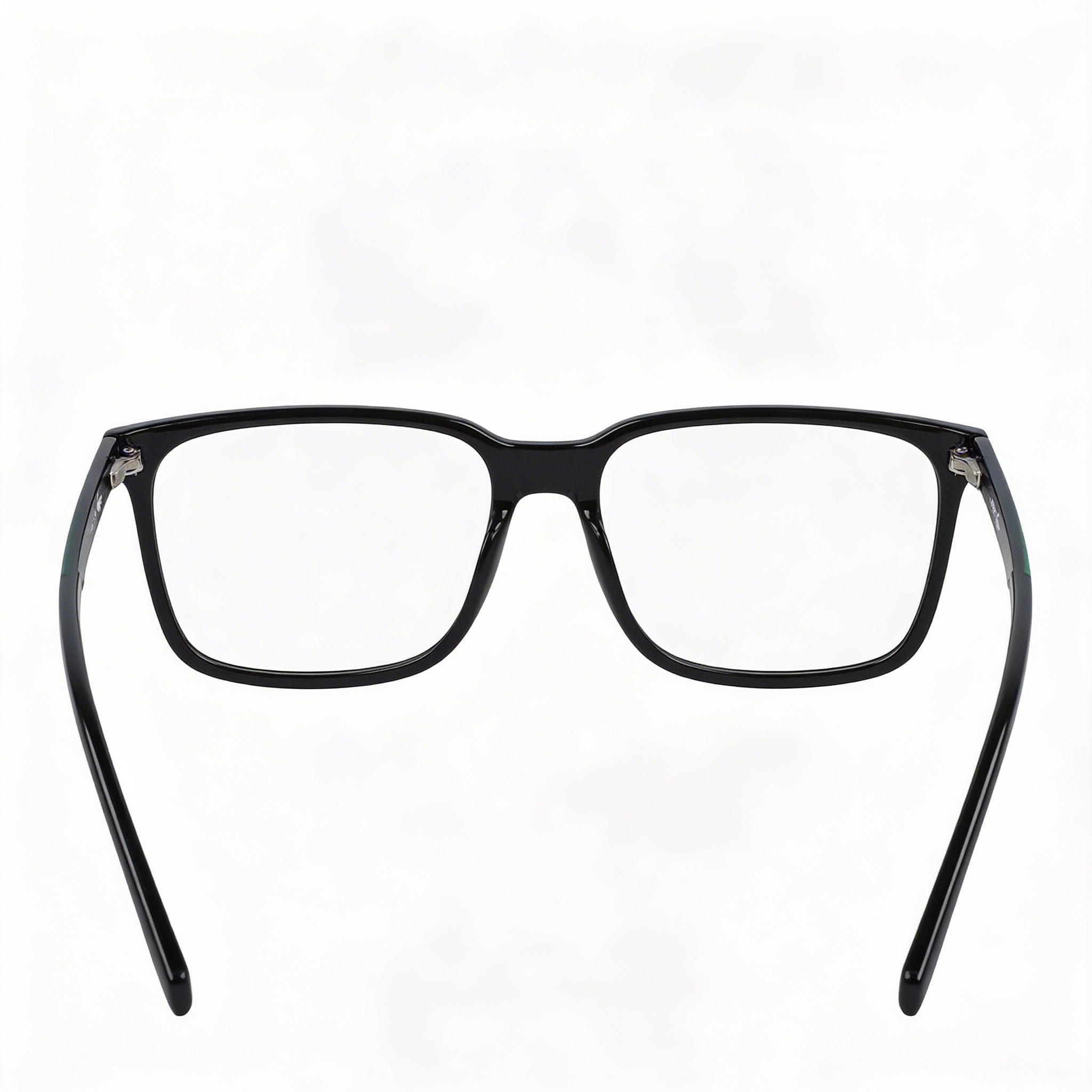 Lacoste Casual Men's Black Frame Optical Eyeglasses with Transparent Plastic Lenses 57-18-145, Photo 3