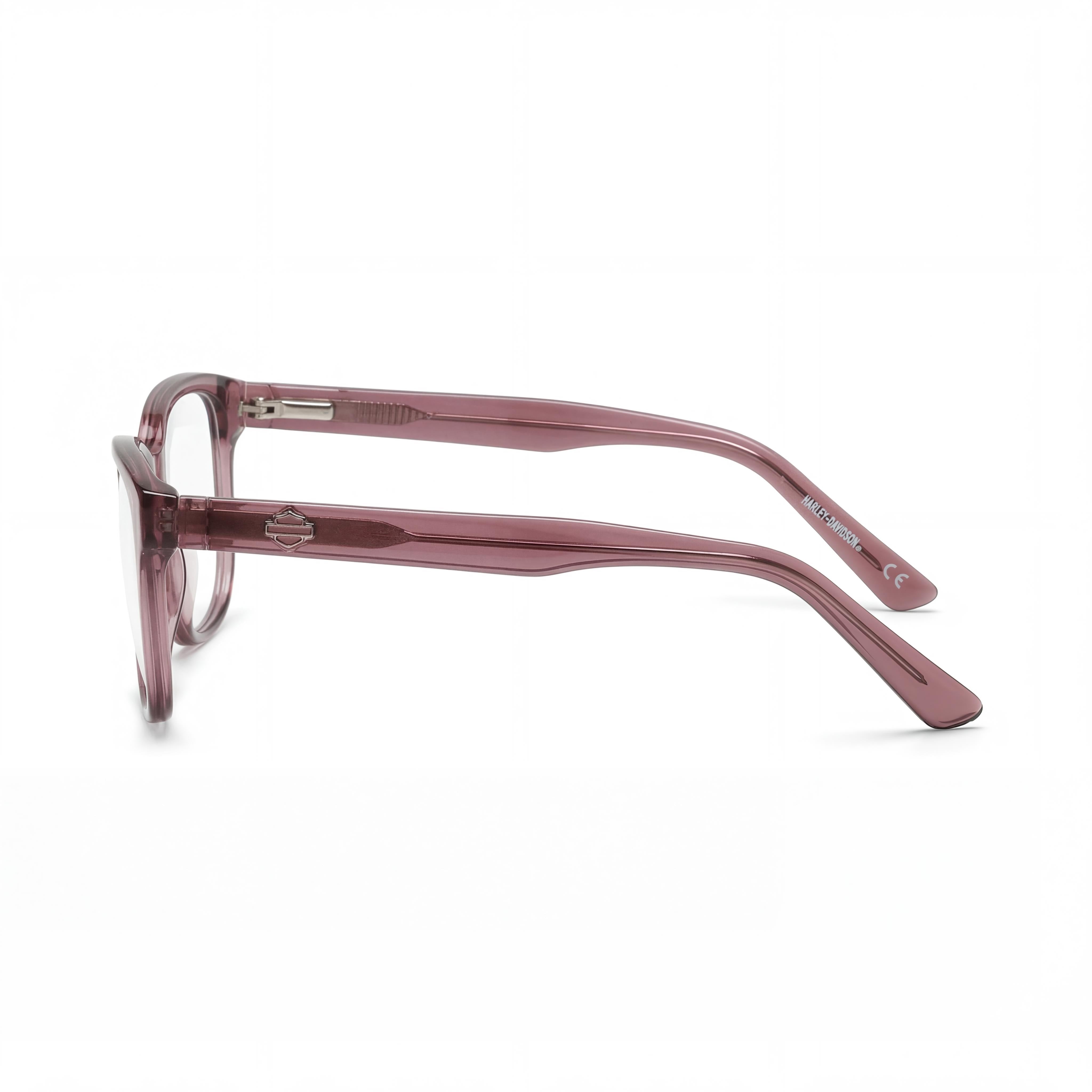 Harley-Davidson Hd0568 Unisex Shiny Pink Plastic Frame Clear Lenses Eyewear 56mm, Photo 2