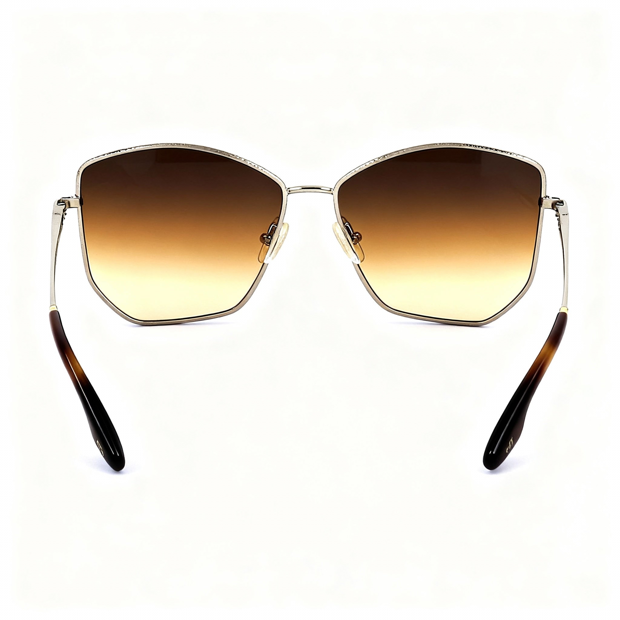 Salvatore Ferragamo Modern Men's Gold Brown Alloy Steel UV Protected Non-Polarized Sunglasses 59mm, Photo 3