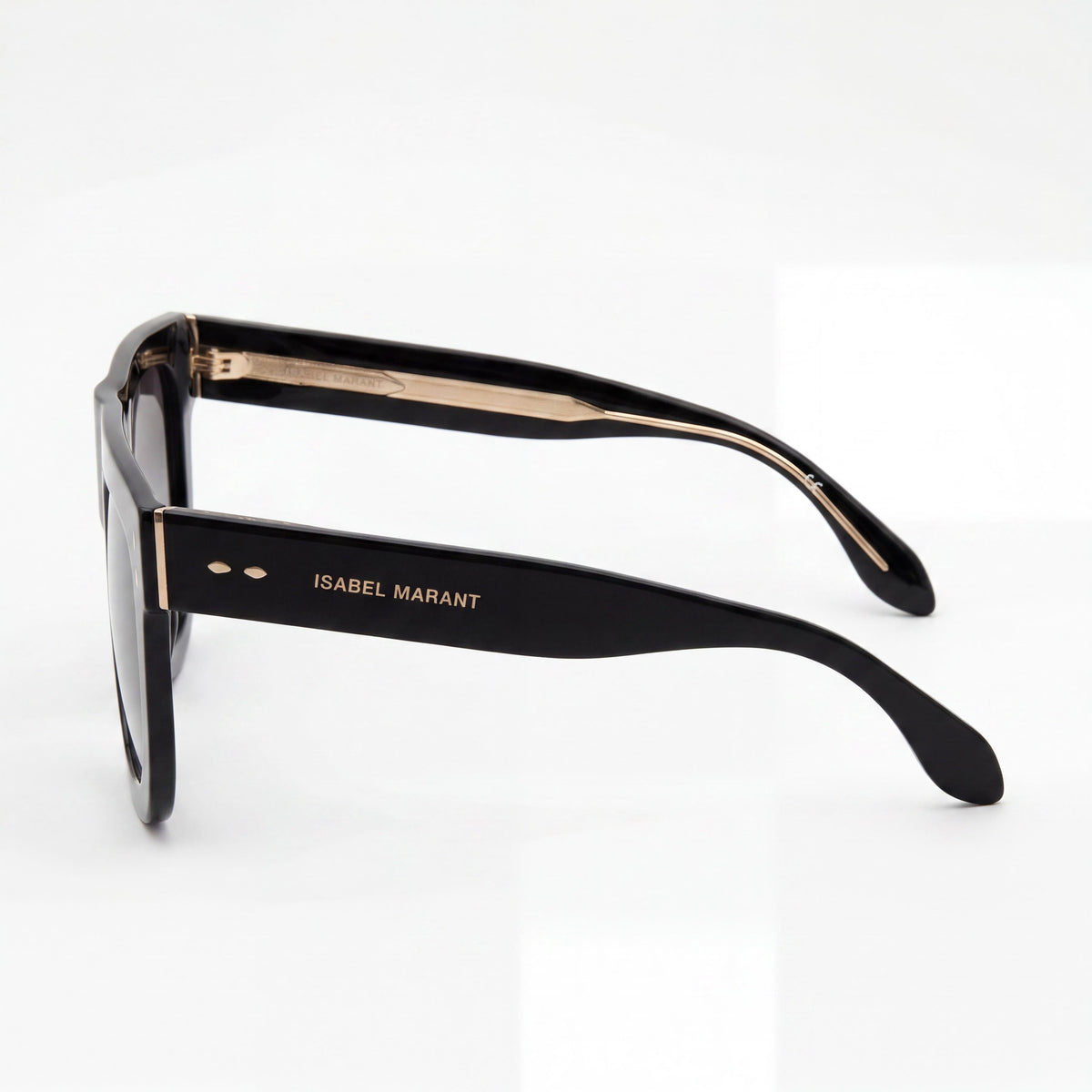 Gafas de sol modernas para mujer Isabel Marant Negras Acetato Protección UV Cristales Grises Degradados 57mm, Photo 3