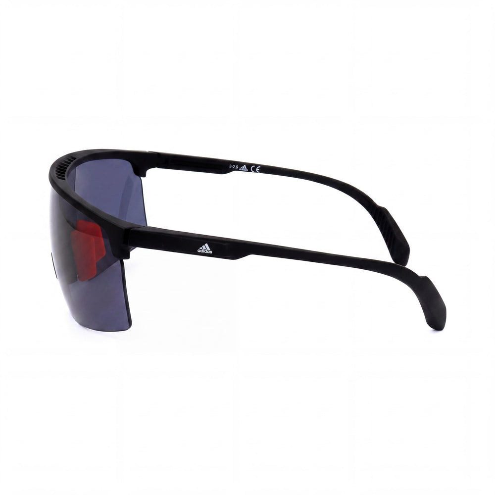 adidas SP0005 Men's Matte Black Smoke Plastic Mask Sunglasses, Light Purple Non-Polarized UV 400