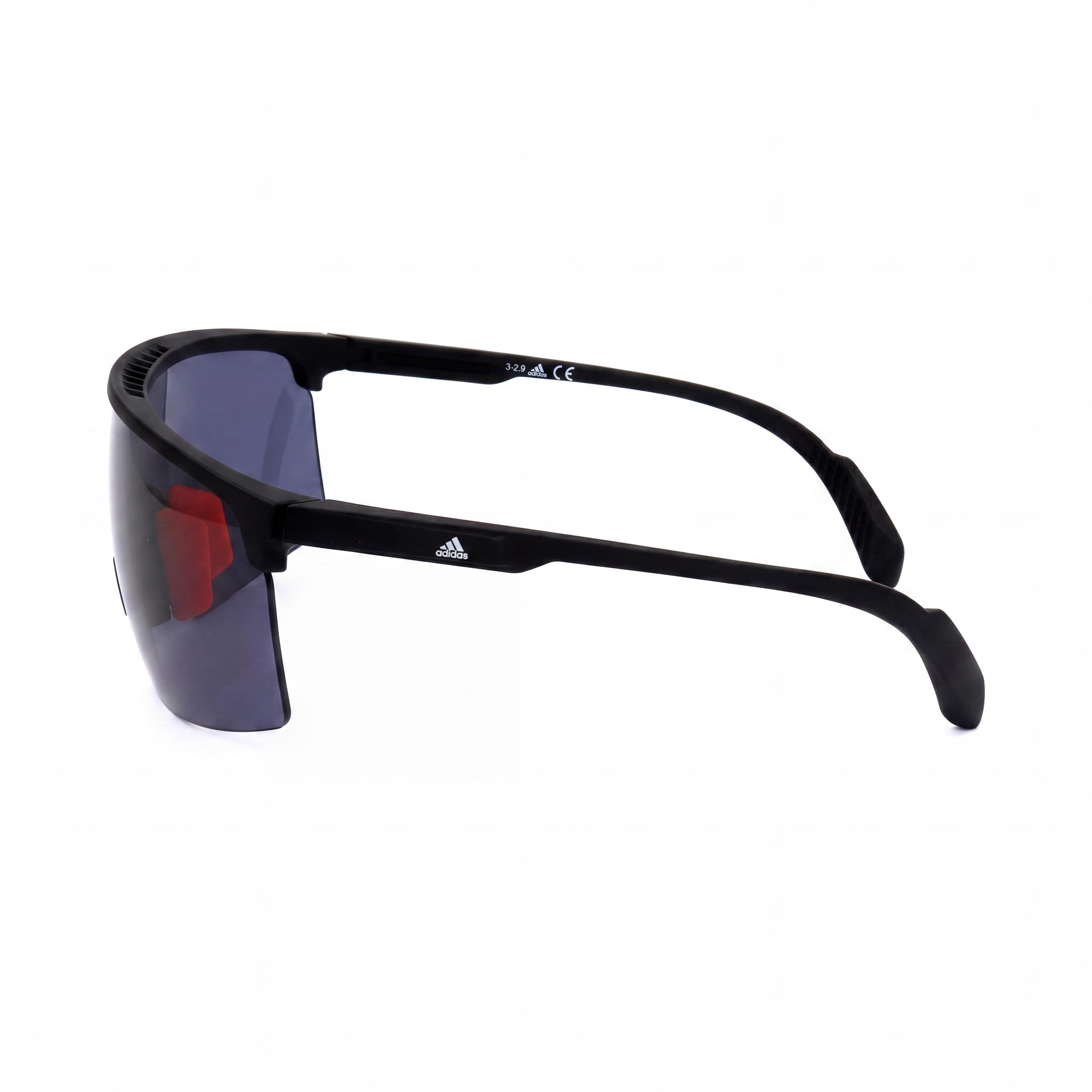 adidas SP0005 Men's Matte Black Smoke Plastic Mask Sunglasses, Light Purple Non-Polarized UV 400, Photo 3