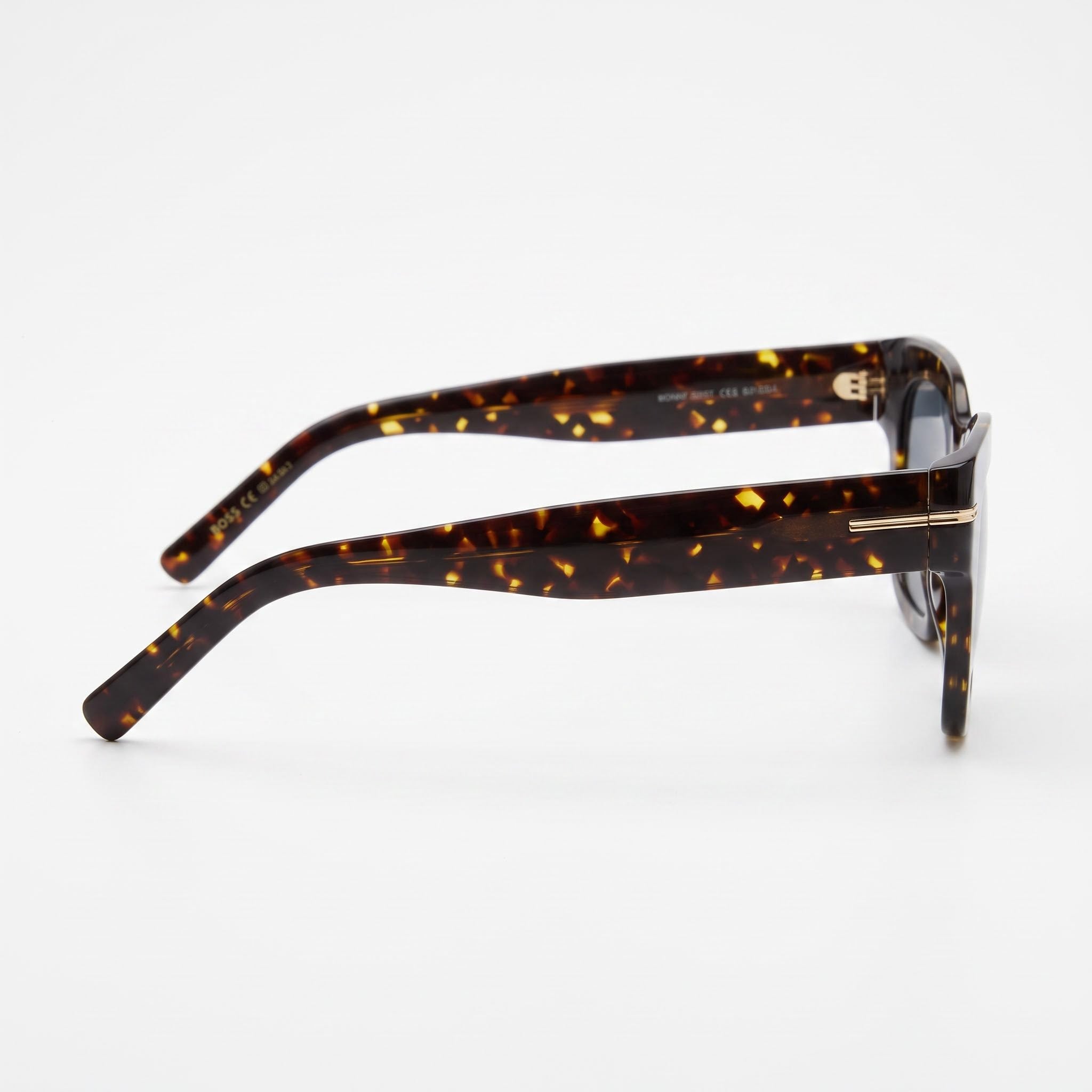 Hugo Boss Boss 1520/S Women's Havana Plastic Full-Frame Square UV Protection Sunglasses 51mm, Photo 3