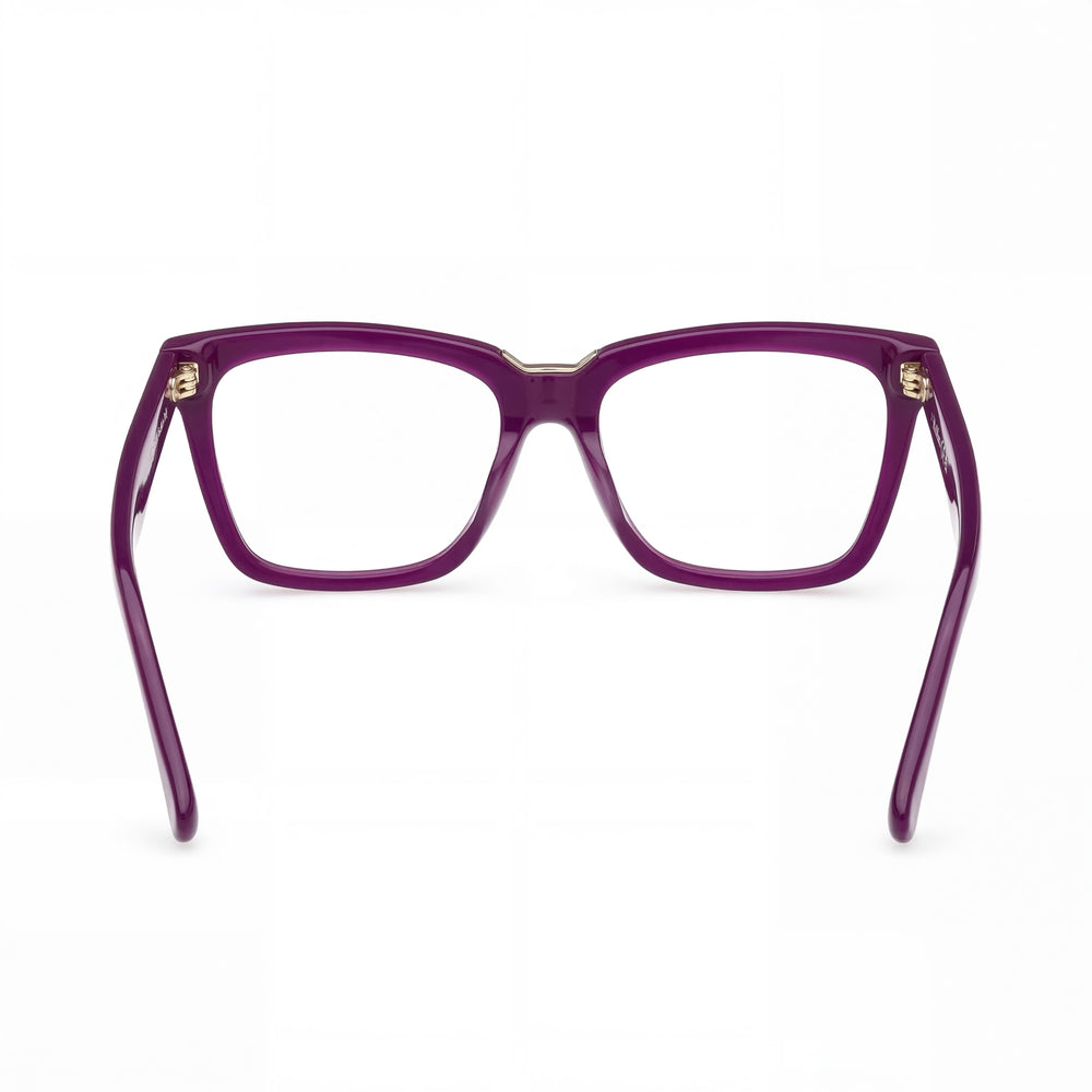 Gafas MaxMara MM5111 de policarbonato con montura de plástico violeta brillante para mujer, tamaño 54-16-140mm