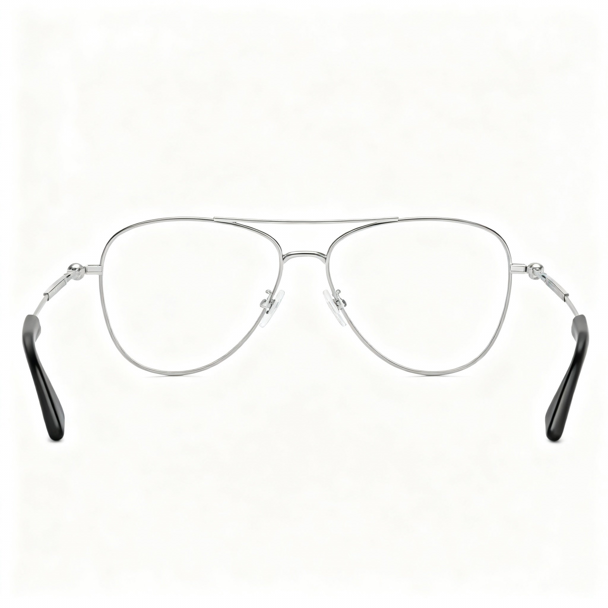 BURBERRY Classic Silver Collection Unisex Eyeglass Frames for Men and Women, featuring a full Silver frame color, Photo 3