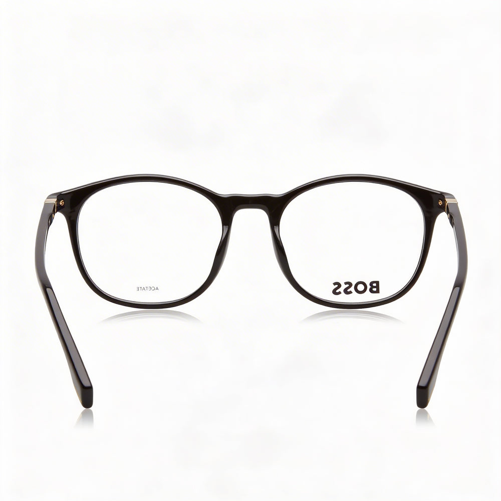 Gafas de sol unisex Hugo Boss 1437 con montura de plástico negro y lentes negras sin polarizar de 53 mm