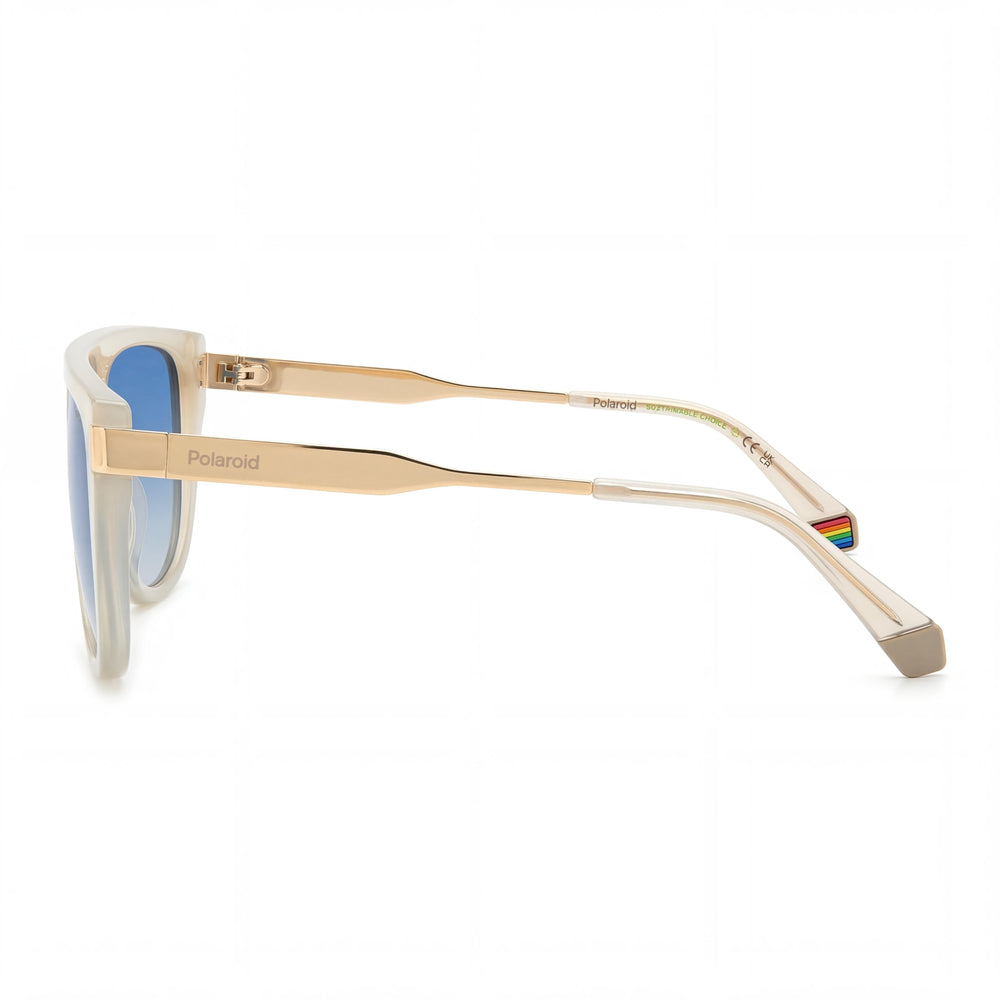 Gafas de sol Polaroid PLD 6221/S/X para mujer, de policarbonato ecológico beige, con protección UV 100%, 57 mm