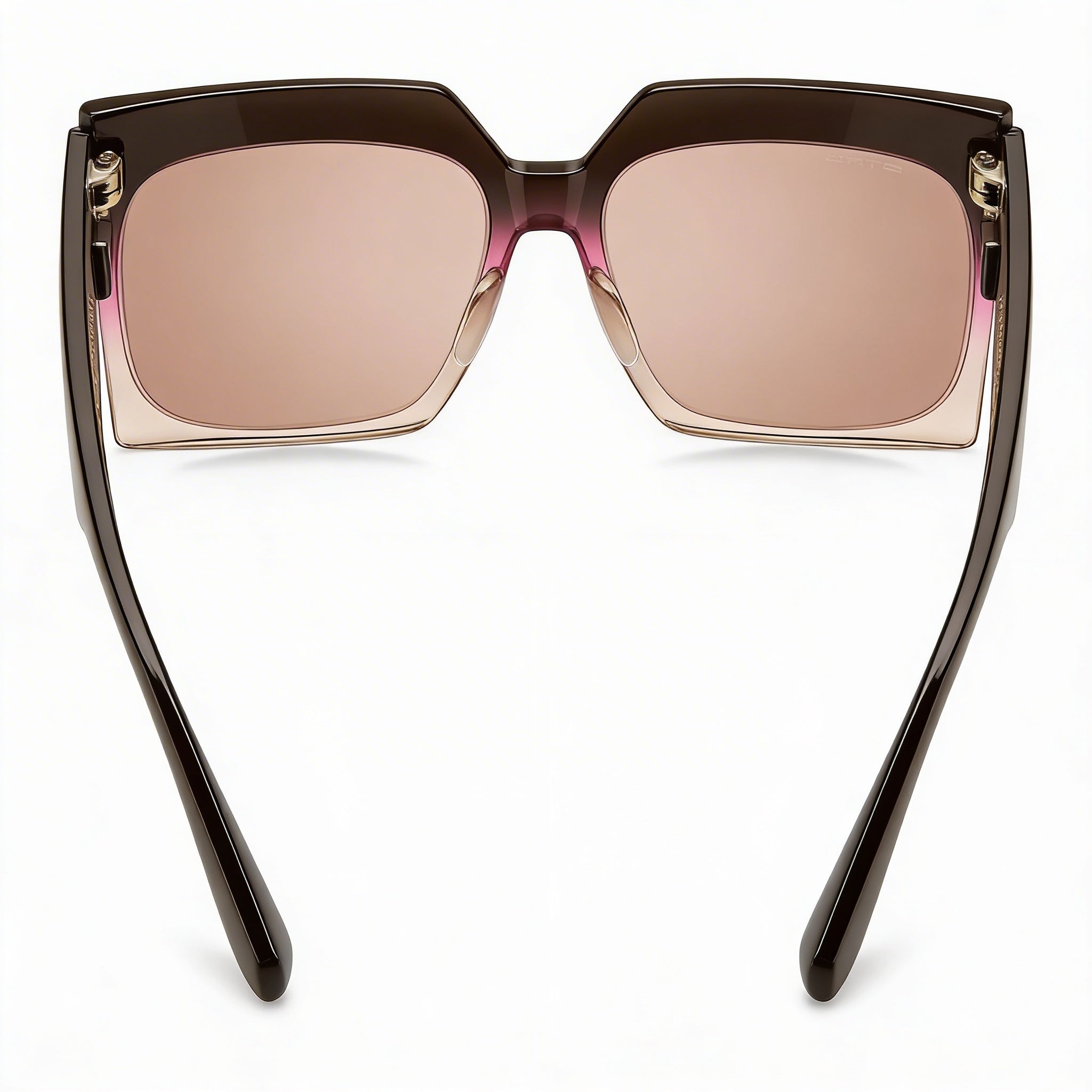 Gafas de sol informales Etro para mujer, de acetato, en marrón y fucsia, no polarizadas, con lentes de color plateado y rosa de 60 mm, Photo 4