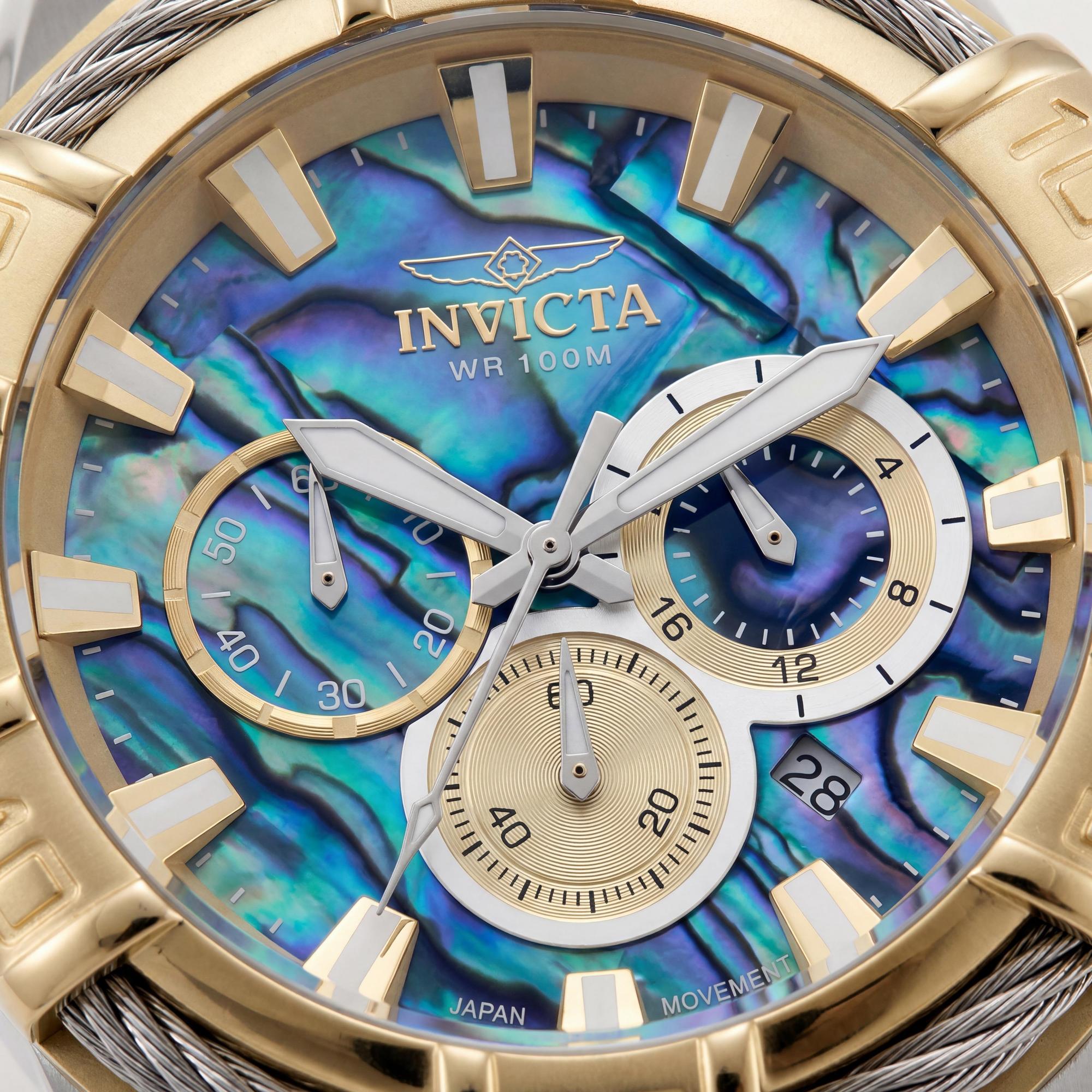 Reloj Invicta Bolt 49898 de 51 mm unisex con pulsera de acero inoxidable plateada, esfera multicolor, resistente al agua hasta 10 ATM, Photo 2