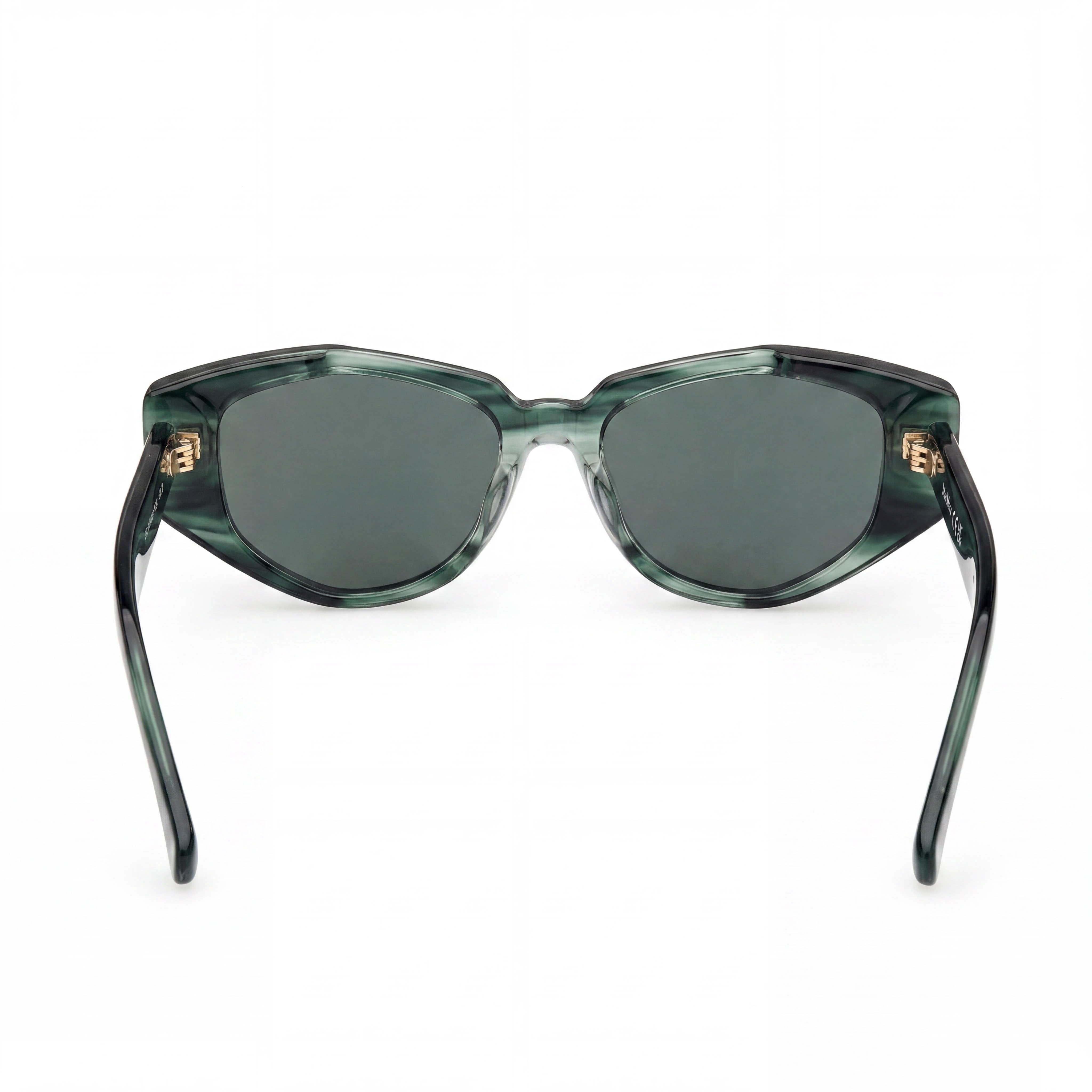 Gafas de sol informales MaxMara para mujer con montura de acetato verde oscuro, lentes verdes y protección UV 400 de 52 mm, Photo 4
