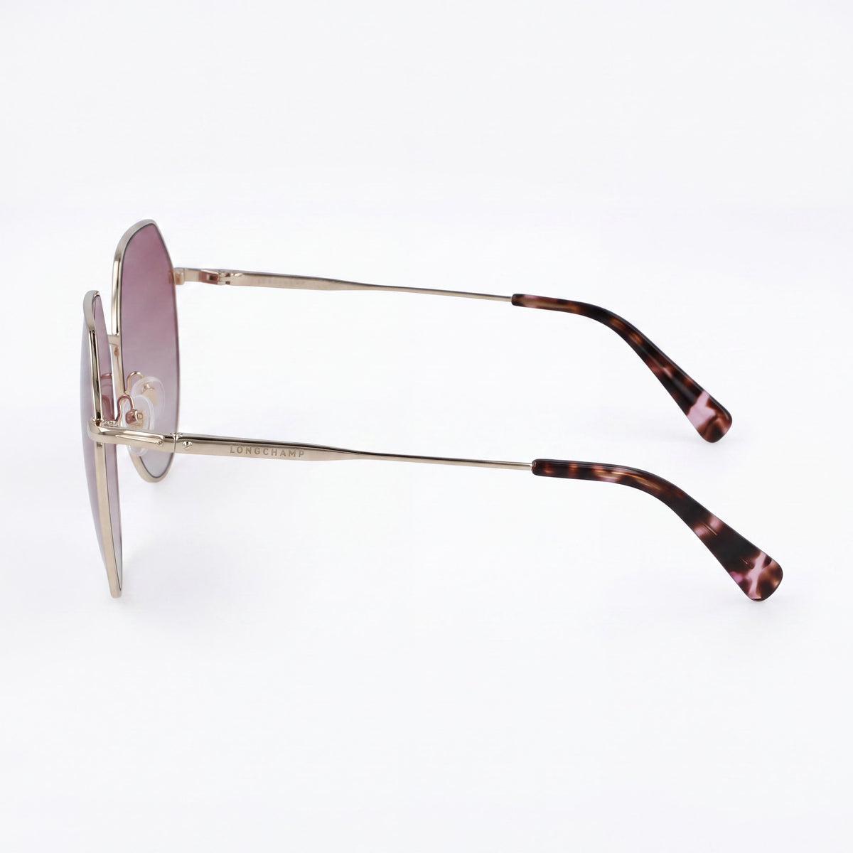 Longchamp Casual Unisex Gold Rose Titanium Frame UV Protection Sunglasses 60mm, Photo 2