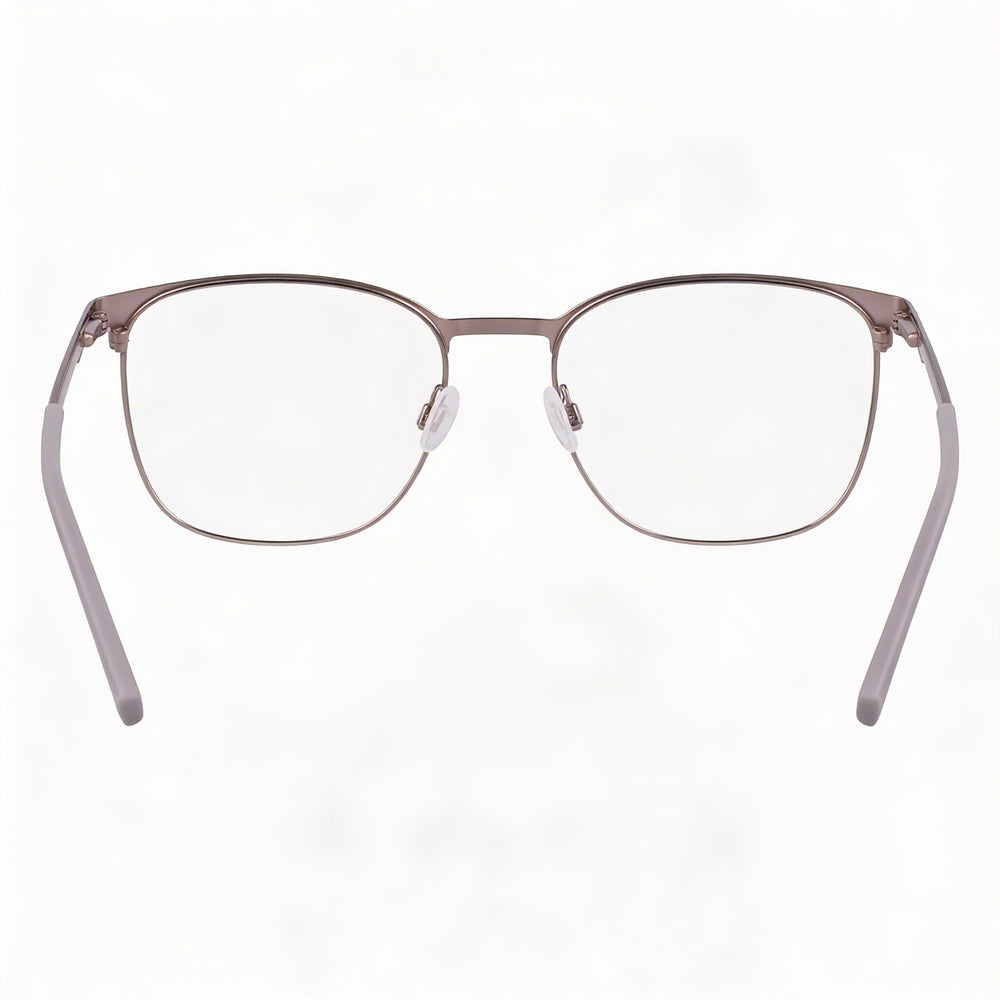 Gafas ópticas Nautica Modern para hombre, montura metálica mate, lentes de plástico transparente de 53 mm.