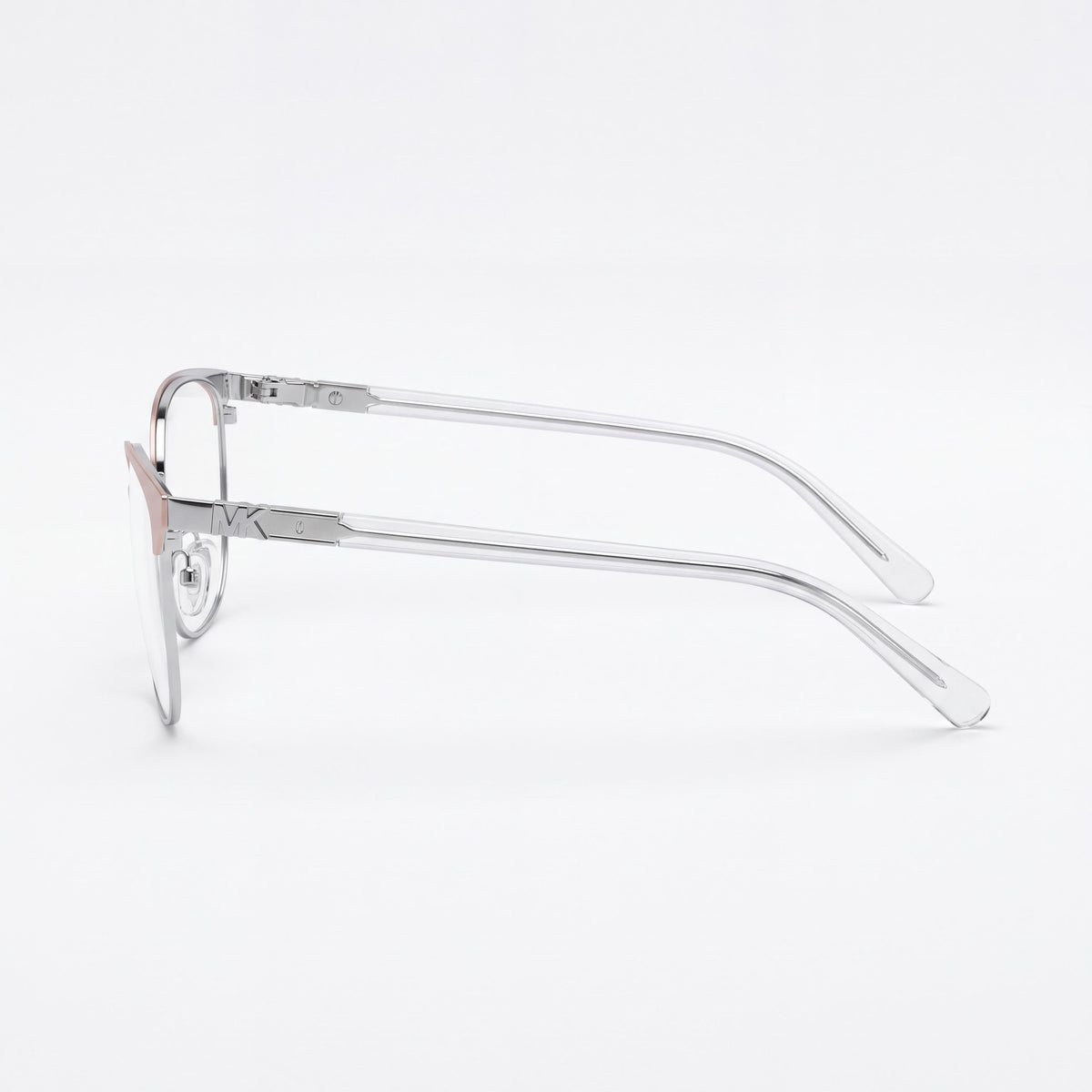 Gafas graduadas de plástico para mujer Michael Kors 0MK3053 estilo ojo de gato, no polarizadas, rosa claro y plateado, 54 mm, Photo 3