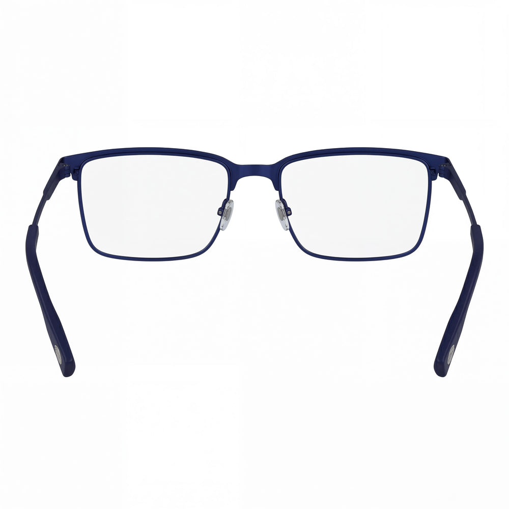 Gafas Lacoste L2296 Colección Moderna para hombre con montura de metal azul mate y lentes de policarbonato, tamaño 55 mm