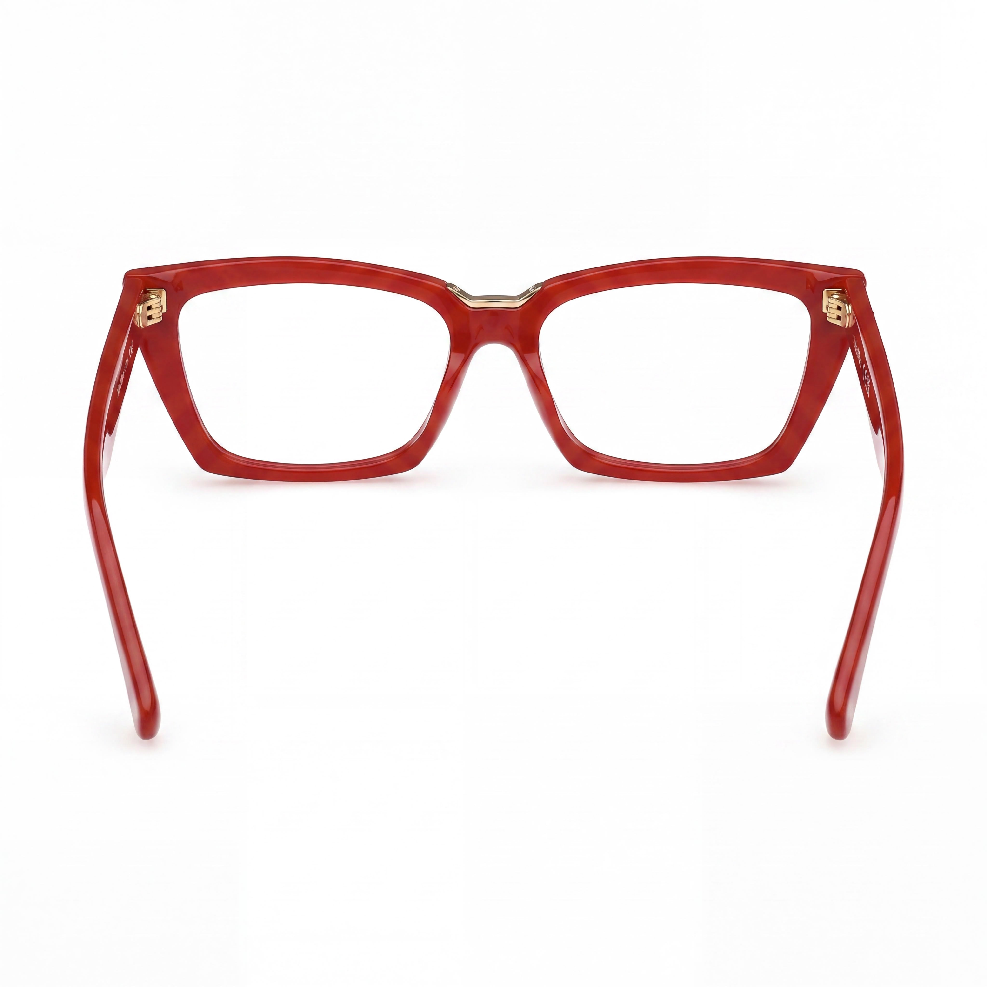 Gafas de sol de mujer MaxMara MODERNO con montura de plástico rojo oscuro brillante y lentes rojos brillantes de 53 mm, Photo 3