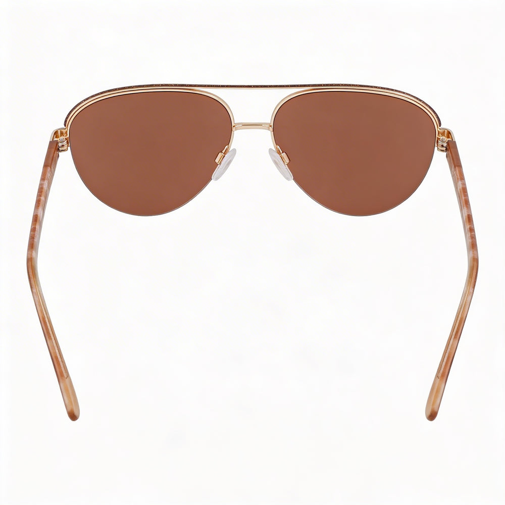 bebe Bb7252 Women's Gold Acetate Eyewear Frame | UV Protected Non-Polarized Lenses 57mm
