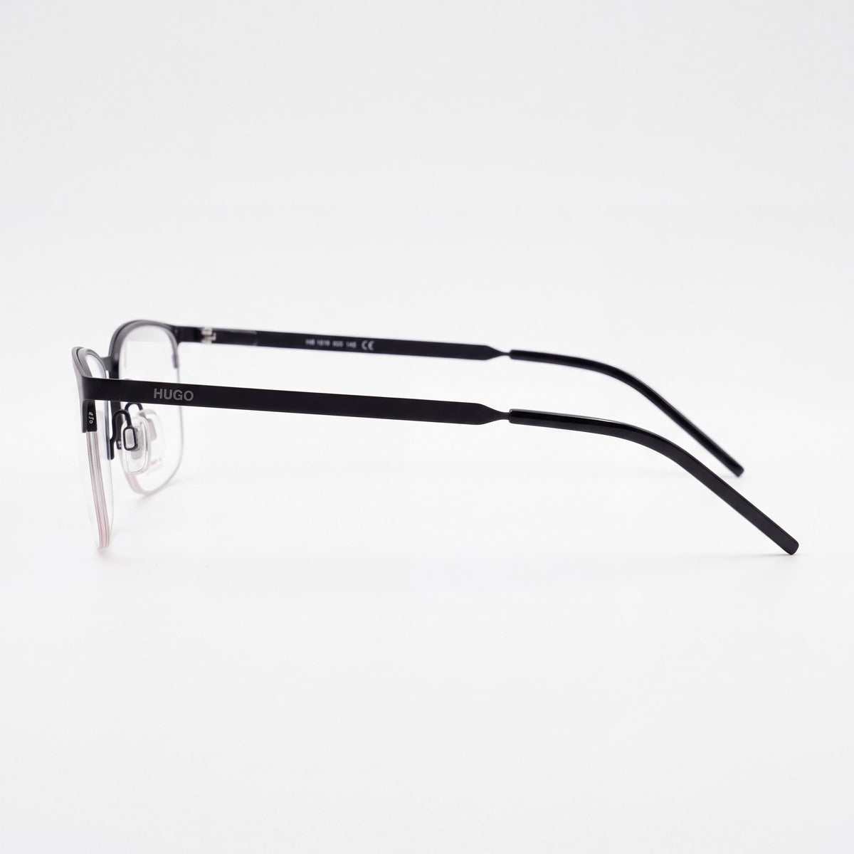 Montura óptica unisex Hugo Boss Hg 1019 en negro mate, material de montura de metal, ancho de lente de 53 mm, lentes de policarbonato, Photo 3